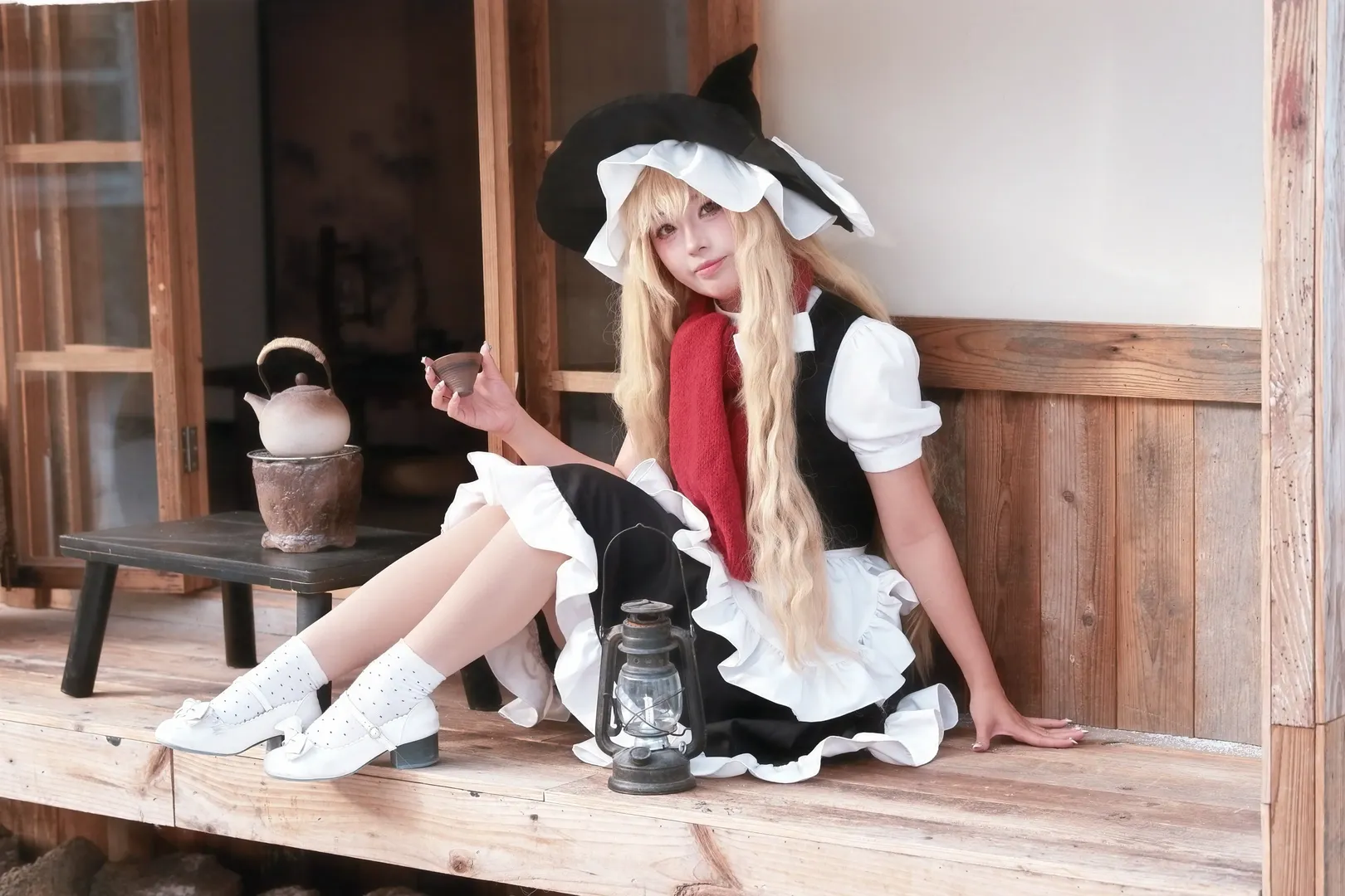 二次元撮影, 東方Project, 霧雨魔理沙 コスプレ, 広州の雪景色スタジオ, 冬の空気感 - 8枚目