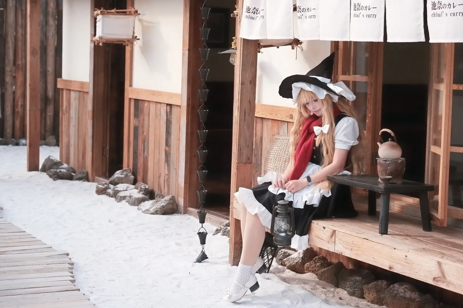 二次元撮影, 東方Project, 霧雨魔理沙 コスプレ, 広州の雪景色スタジオ, 冬の空気感 - 9枚目