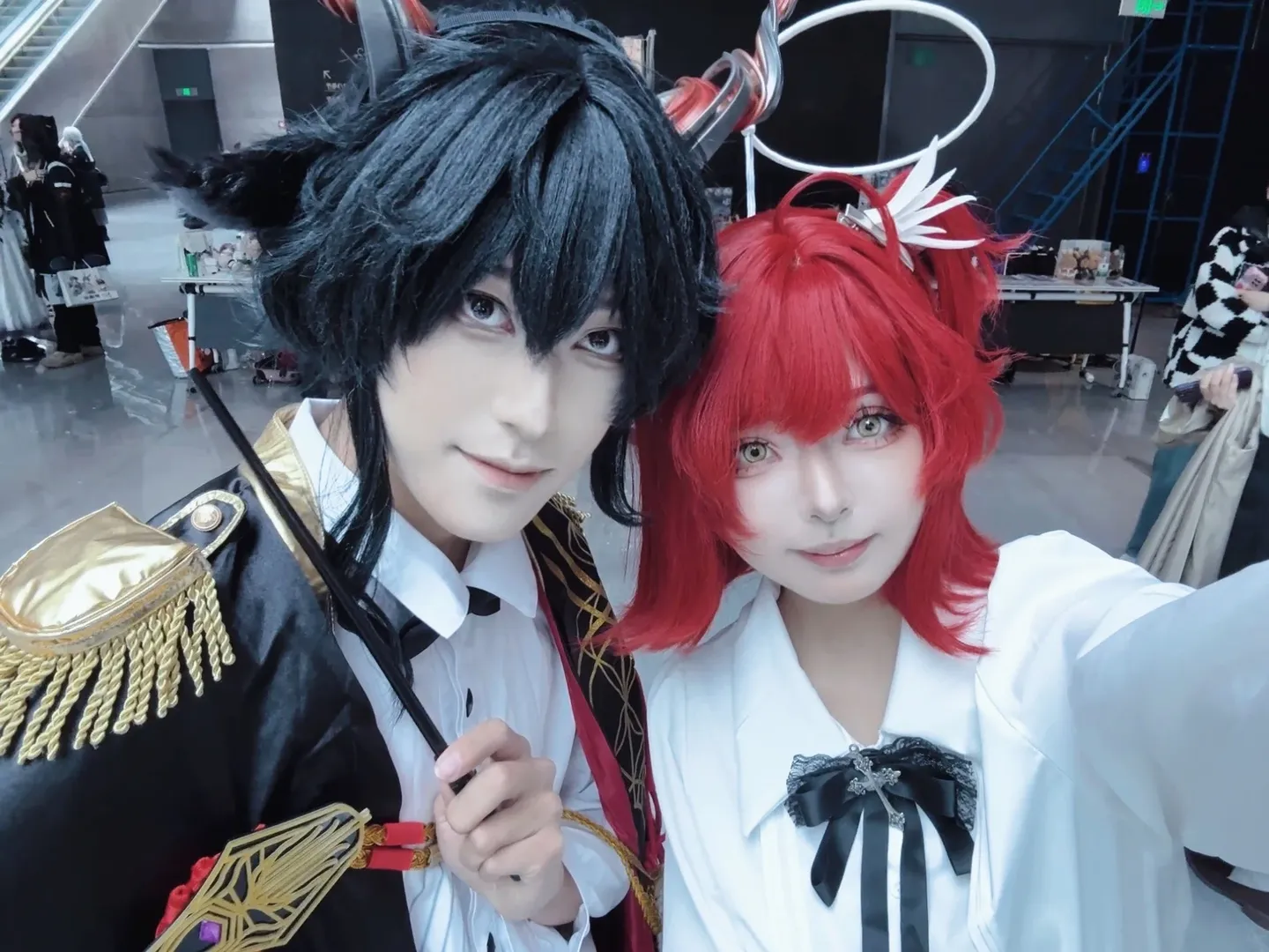 アークナイツ, コスプレ日常, イベントでの撮影, エクシア コスプレ, 姉妹のツーショット - 2枚目