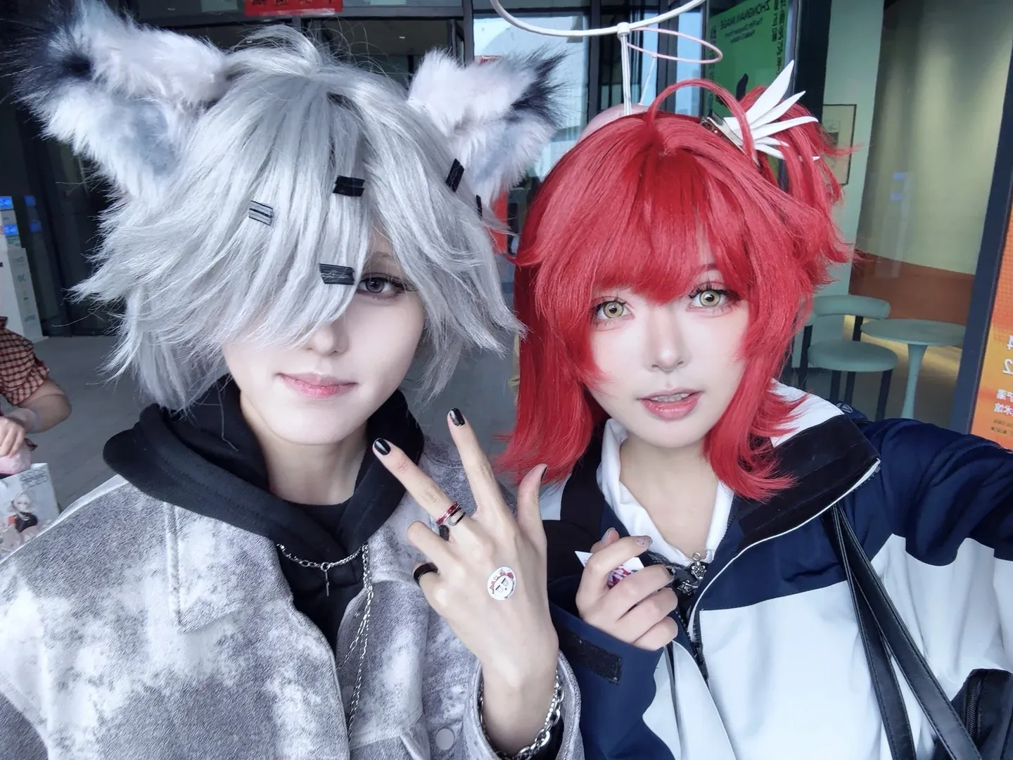 アークナイツ, コスプレ日常, イベントでの撮影, エクシア コスプレ, 姉妹のツーショット - 5枚目