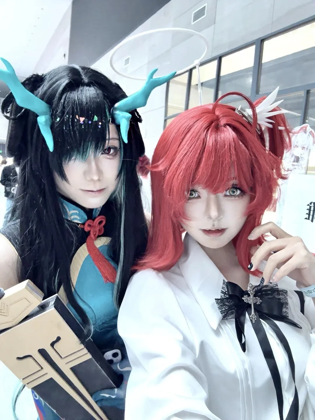アークナイツ, コスプレ日常, イベントでの撮影, エクシア コスプレ, 姉妹のツーショット - 7枚目