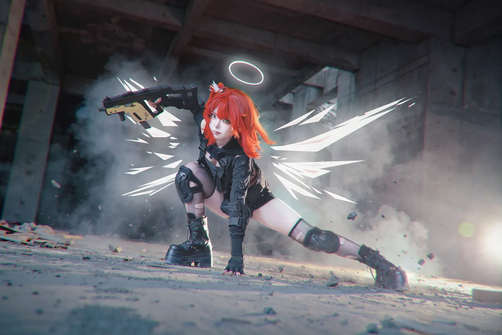 二次元摄影, 明日方舟, cosplay正片, 能天使cos, 战术娘