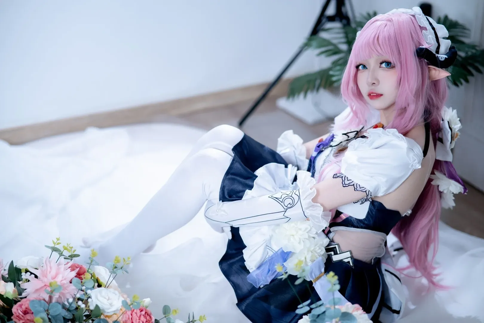 爱莉希雅cos, 崩坏3, 二次元cosplay, 精灵耳, 粉色假发 - 第8张