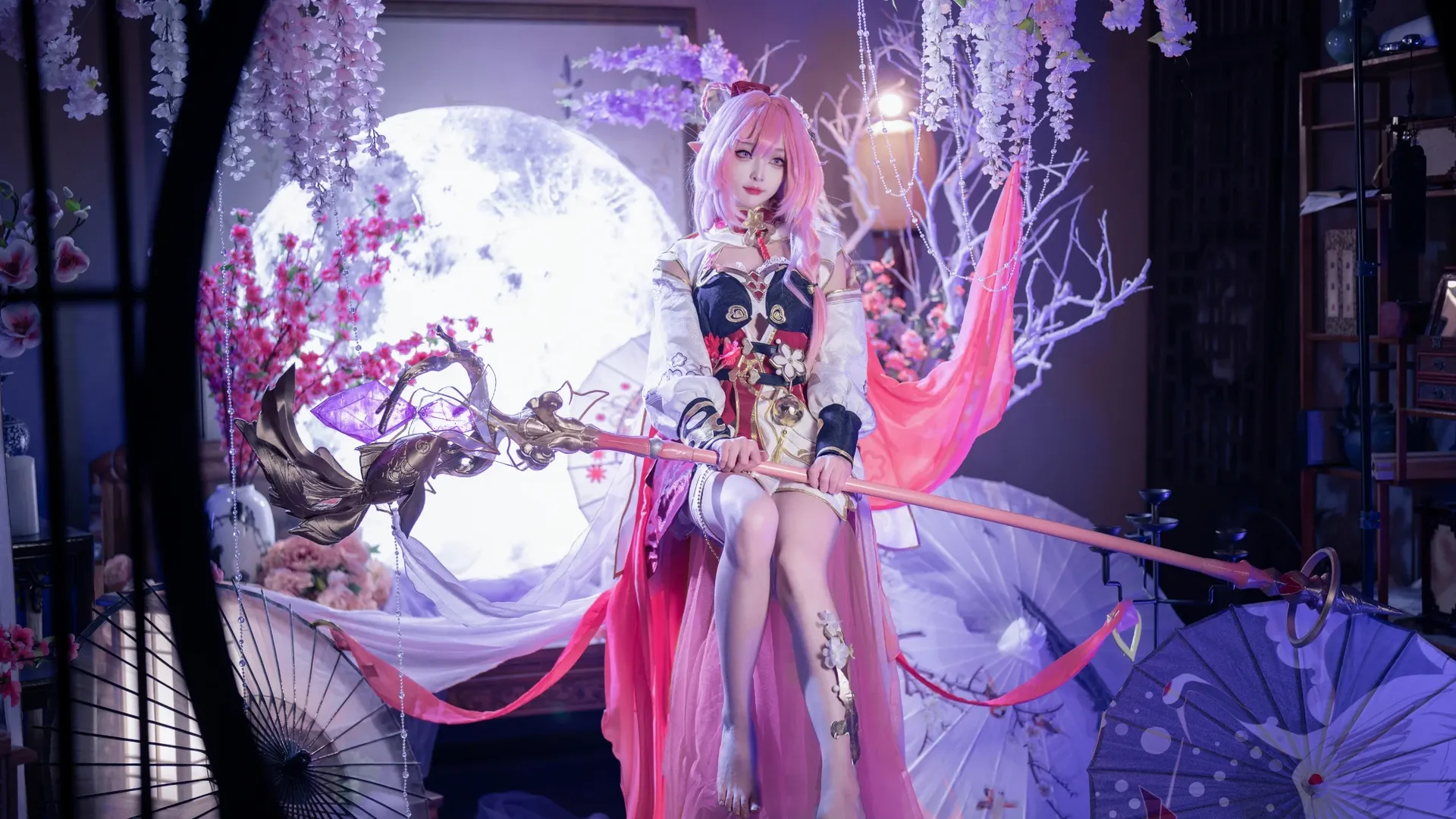 爱莉希雅cos, 崩坏3, 摄影作品, 国风cosplay, 春好桃夭cos - 第11张