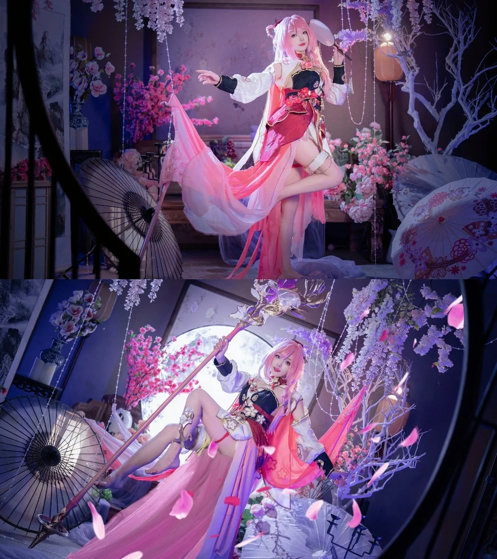 爱莉希雅cos, 崩坏3, 摄影作品, 国风cosplay, 春好桃夭cos - 第3张