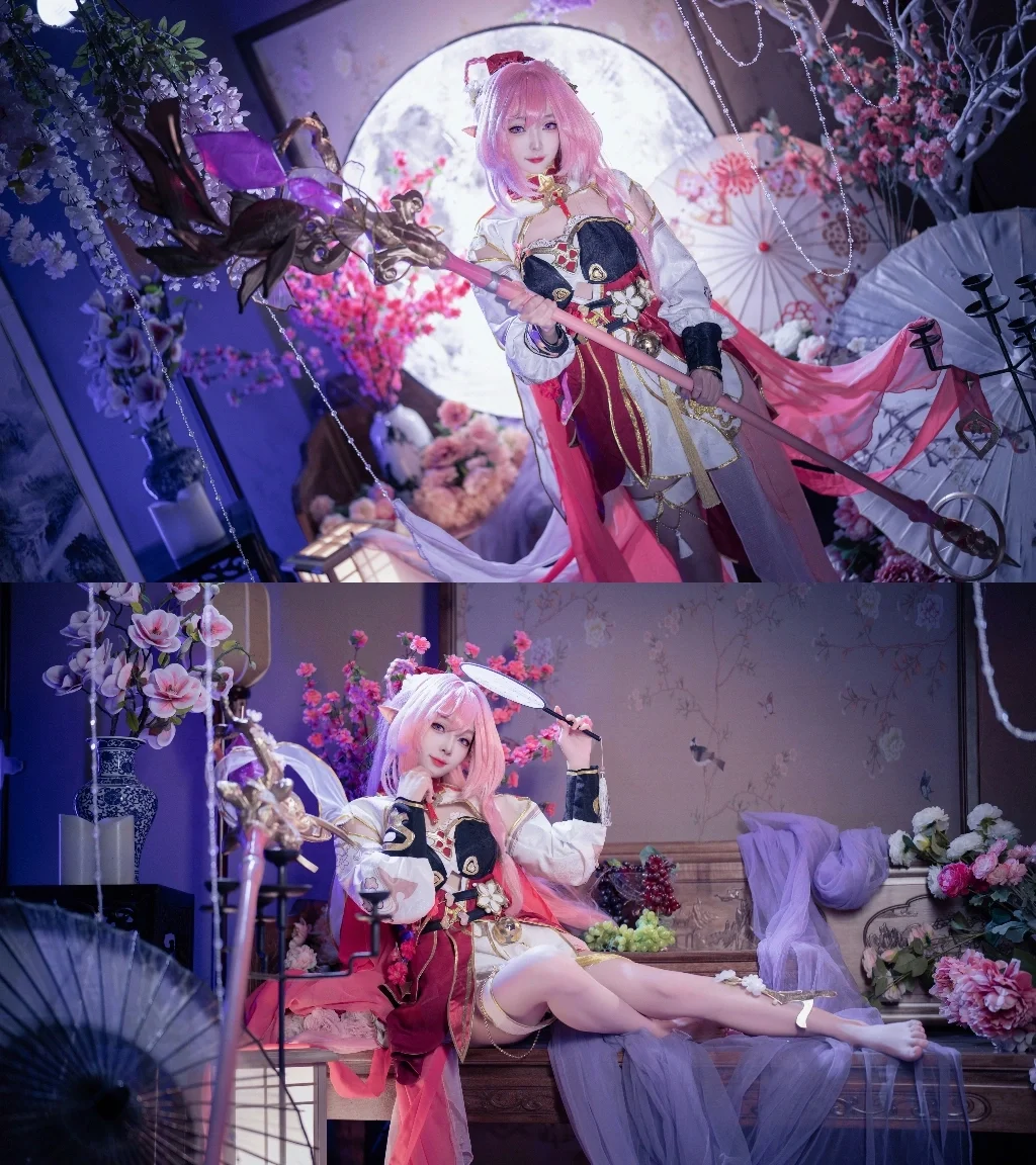 爱莉希雅cos, 崩坏3, 摄影作品, 国风cosplay, 春好桃夭cos - 第4张