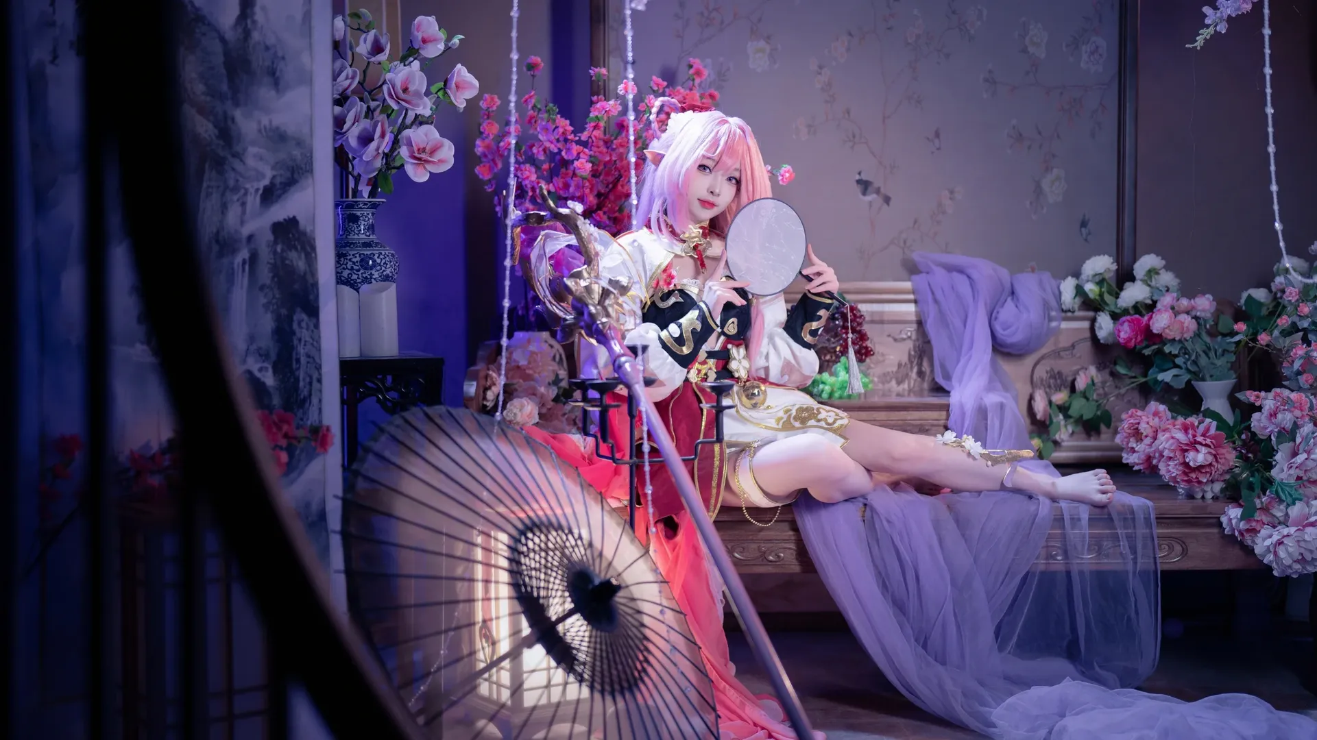 爱莉希雅cos, 崩坏3, 摄影作品, 国风cosplay, 春好桃夭cos - 第7张