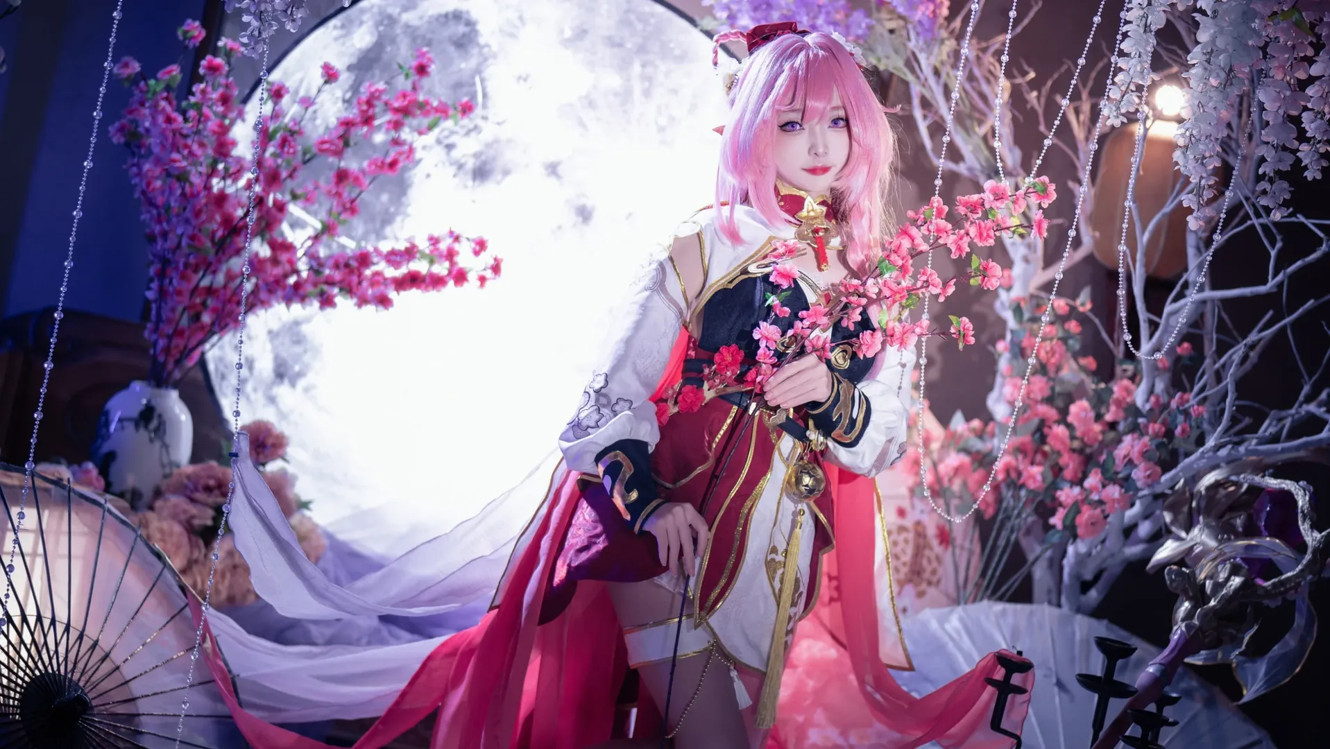 爱莉希雅cos, 崩坏3, 摄影作品, 国风cosplay, 春好桃夭cos - 第8张