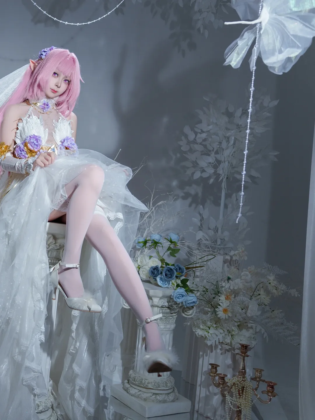 爱莉希雅cos, 崩坏3, 二次元摄影, 精灵cos, 花嫁cosplay