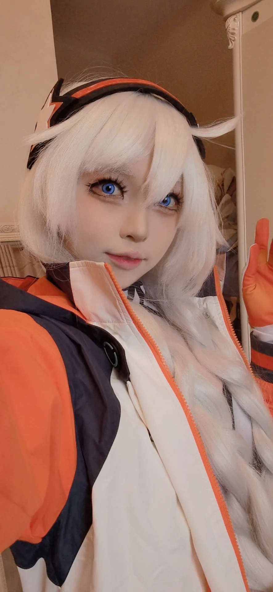 崩坏3, 二次元, cosplay, 琪亚娜卡斯兰娜cos, 白毛美少女 - 第4张