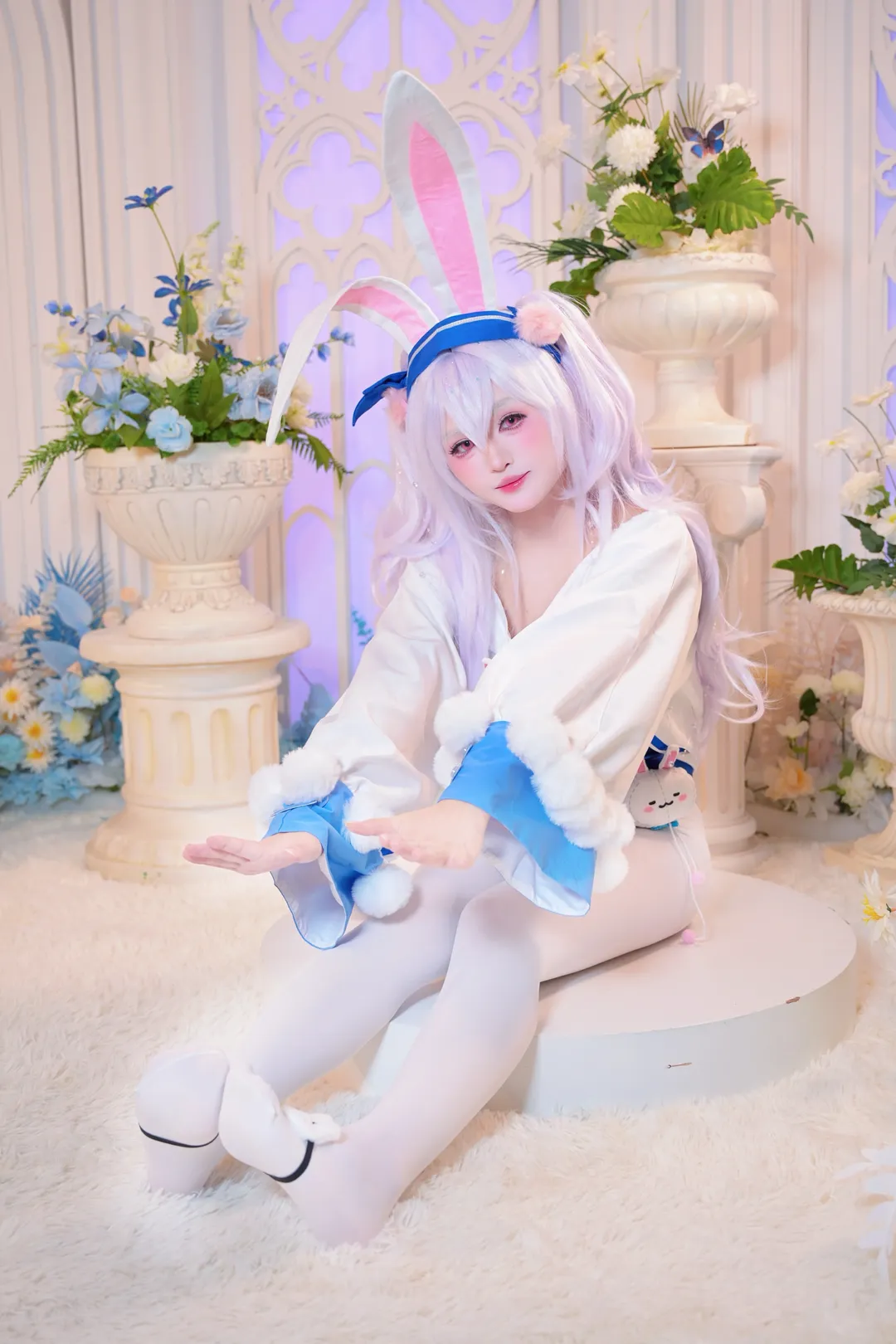 アズールレーン, 二人コスプレ, ラフィー コスプレ, 白ニーソコーデ, 広州の撮影スタジオ
