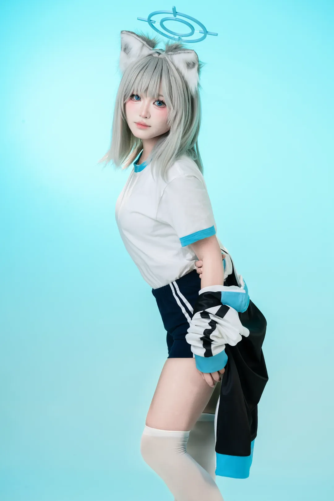 二次元摄影, 蔚蓝档案, 互勉约拍, 砂狼白子cos, 体操服cosplay - 第3张
