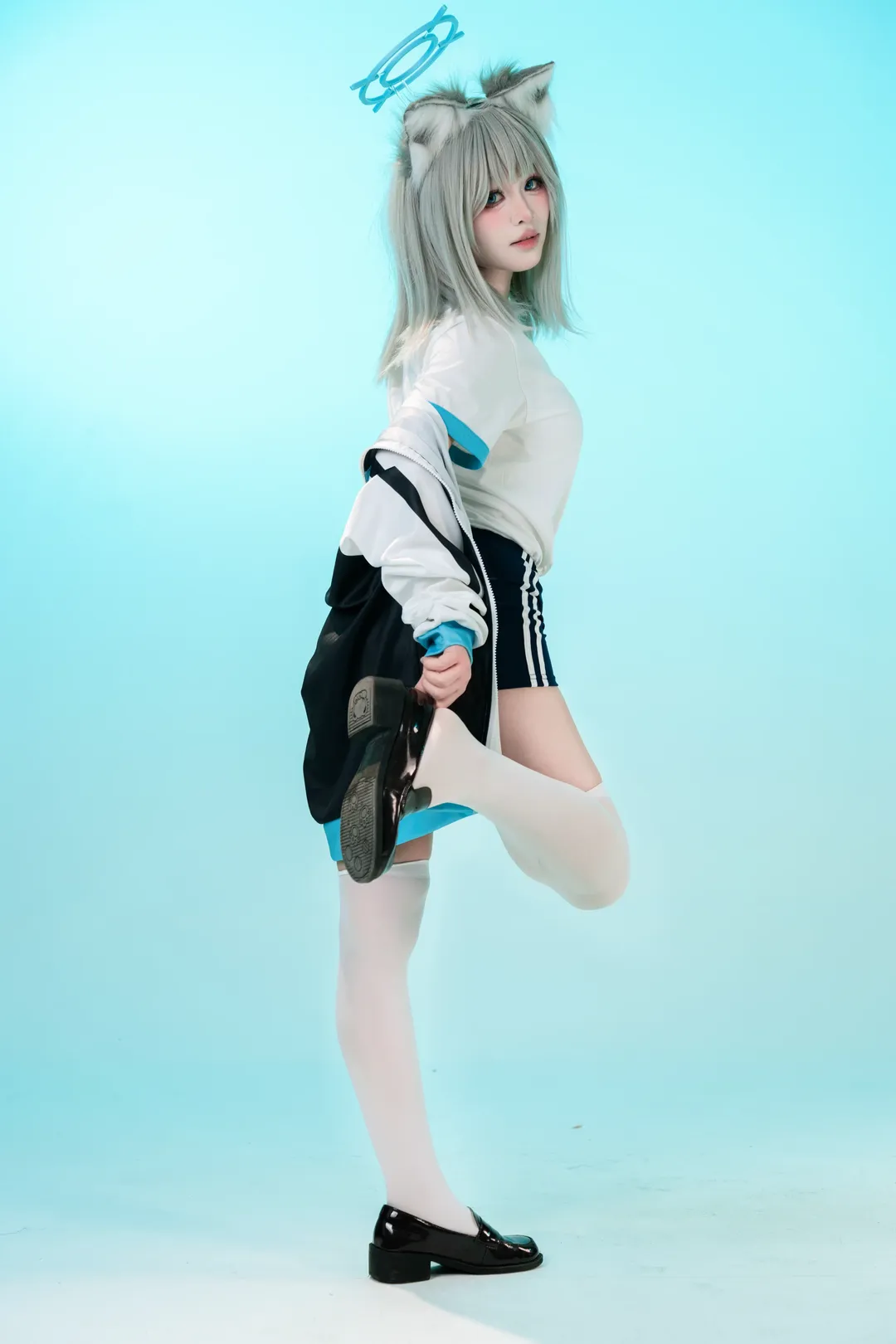 二次元摄影, 蔚蓝档案, 互勉约拍, 砂狼白子cos, 体操服cosplay - 第5张