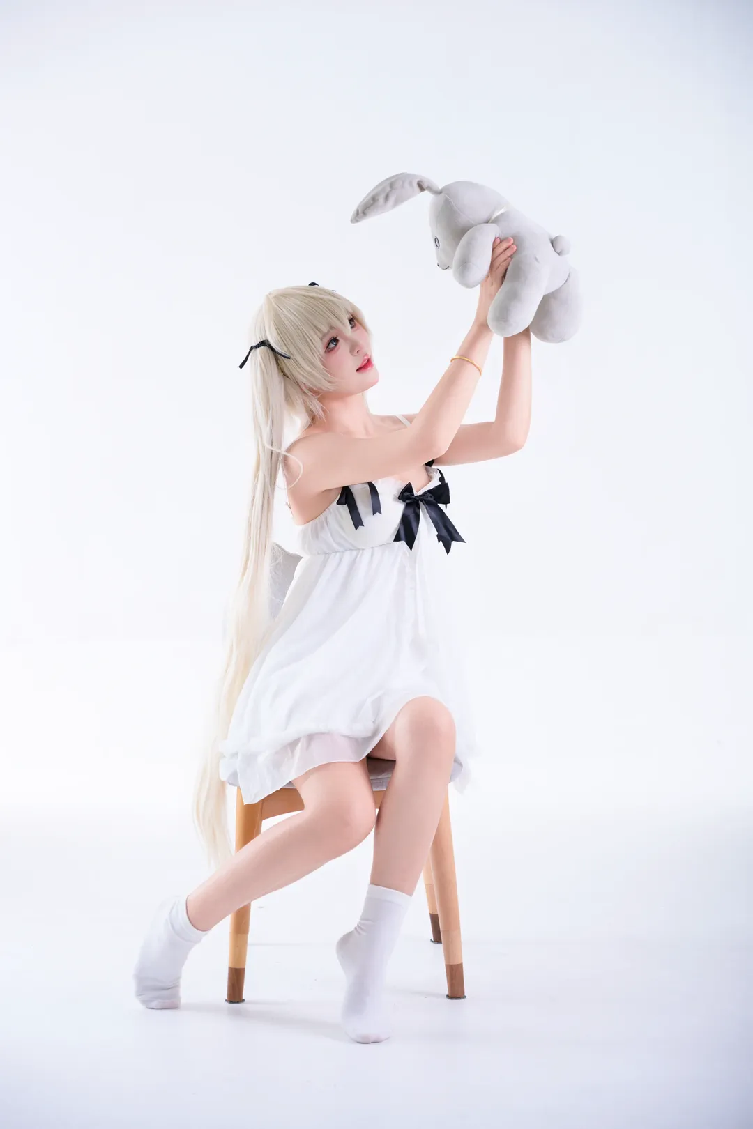 春日野穹cos, 缘之空, 二次元萌妹, 白棚摄影, 日系cosplay