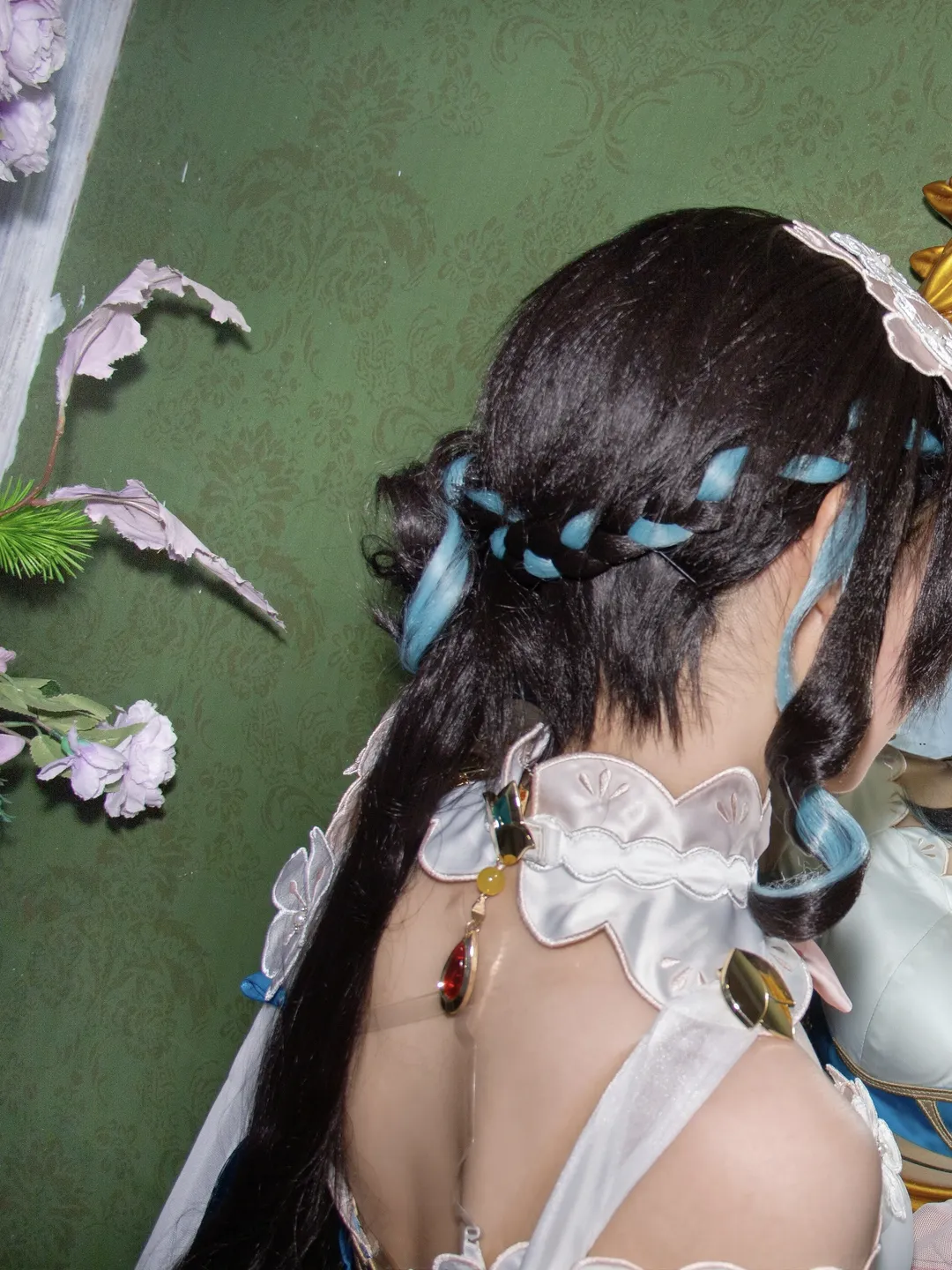 崩坏星穹铁道, 阮梅cos, cosplay妆容, 镜前自拍, 清冷氛围感 - 第1张