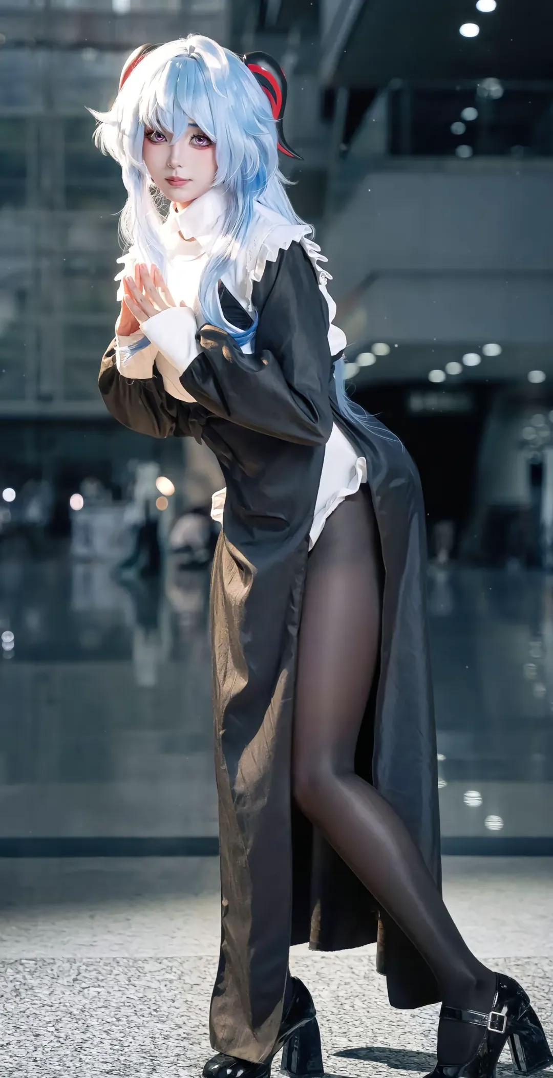 原神, 甘雨cos, 漫展场照, cosplay日常, 黑丝穿搭 - 第1张