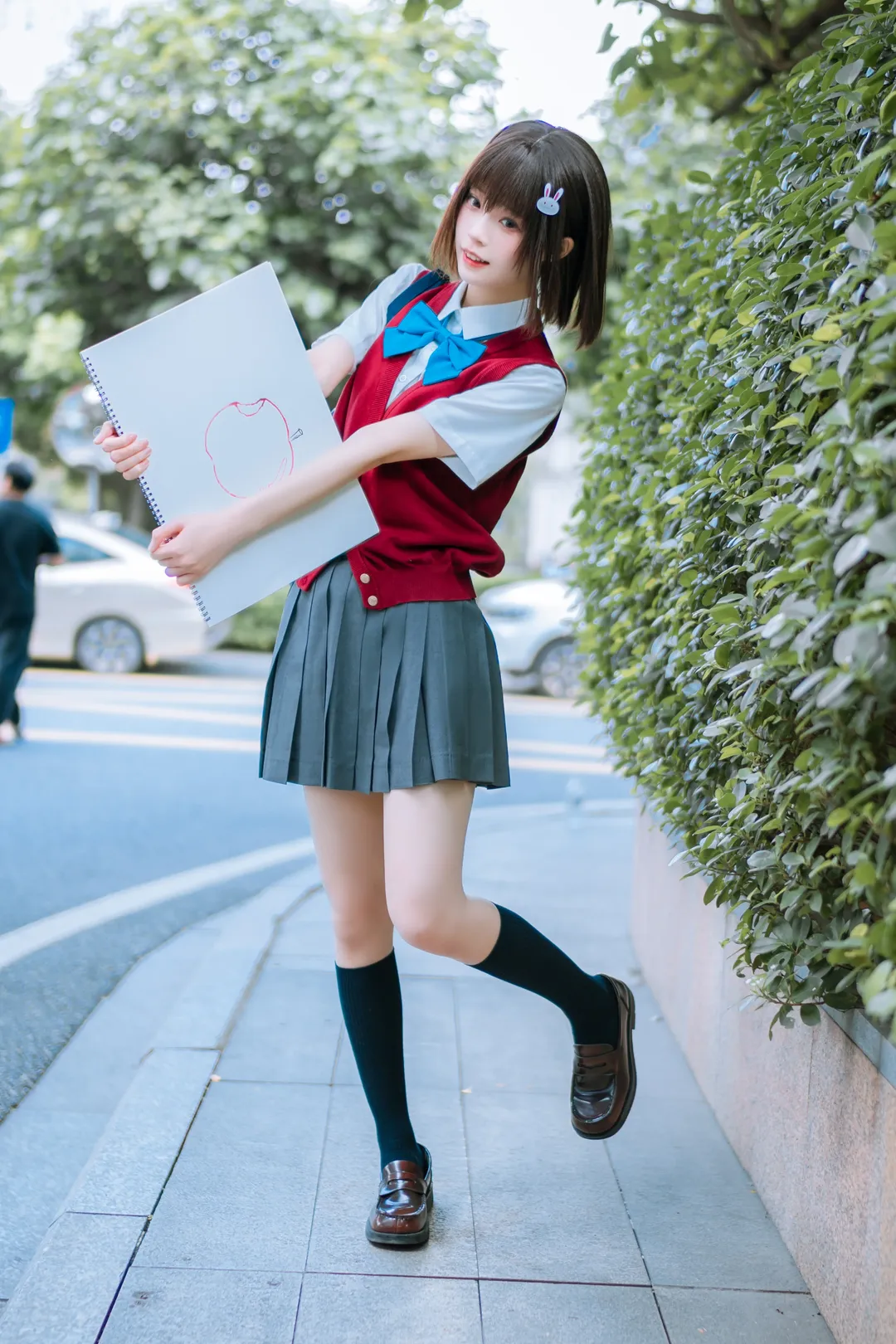 コスプレ日常, キャンパス風写真, 宇佐美みずきコスプレ, この美術部には問題がある！, JK制服の撮影