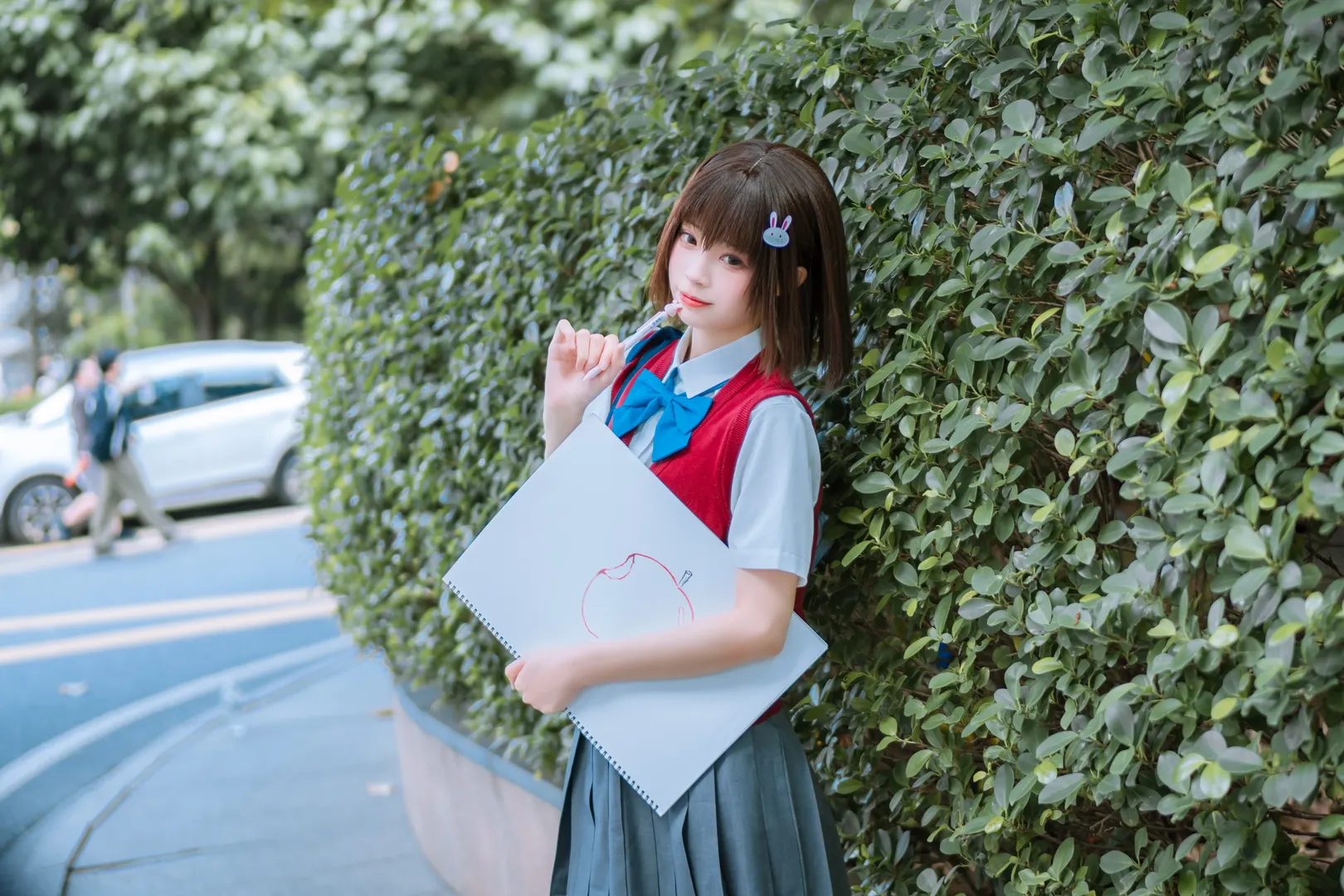 cosplay日常, 校园风摄影, 宇佐美瑞希cos, 这个美术社大有问题, JK制服出片 - 第4张