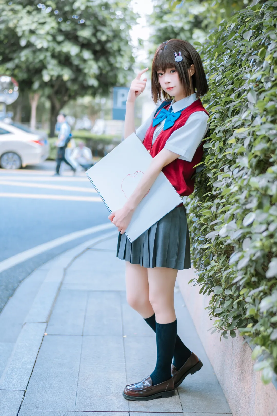 cosplay日常, 校园风摄影, 宇佐美瑞希cos, 这个美术社大有问题, JK制服出片 - 第6张