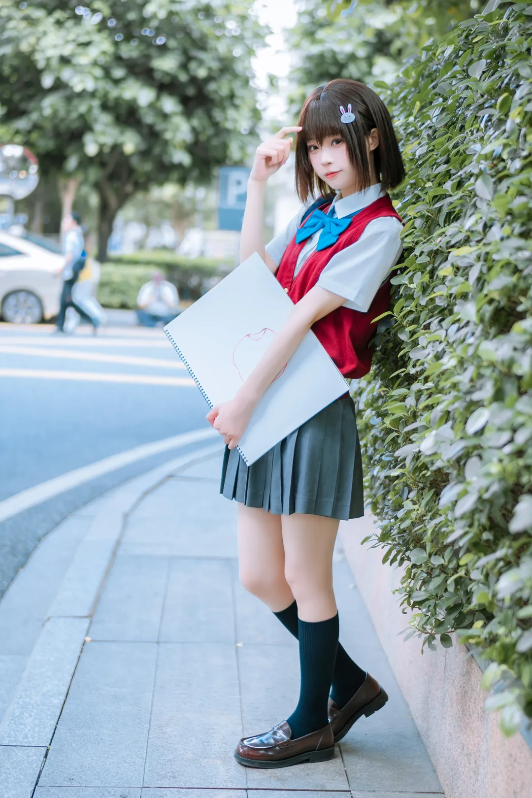cosplay日常, 校园风摄影, 宇佐美瑞希cos, 这个美术社大有问题, JK制服出片 - 第9张