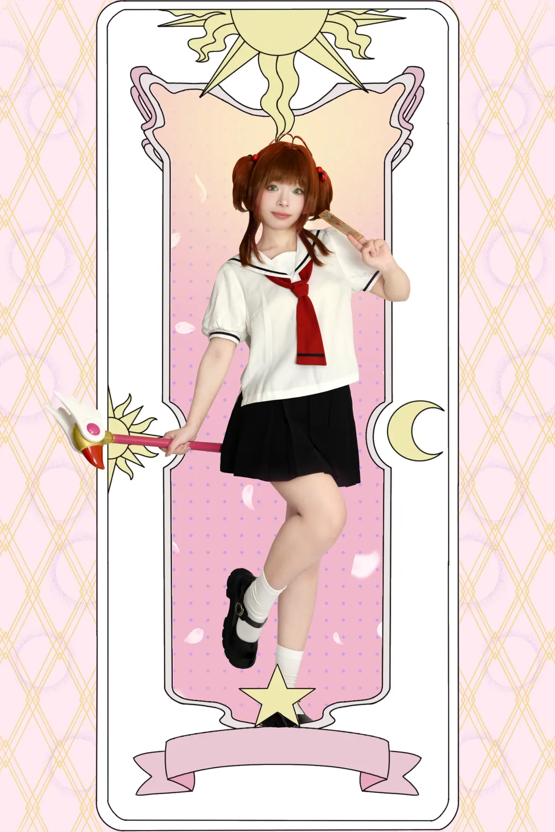 魔法少女, 二次元cosplay, 木之本櫻cos, 魔卡少女櫻, 友枝小學制服 - 第5張