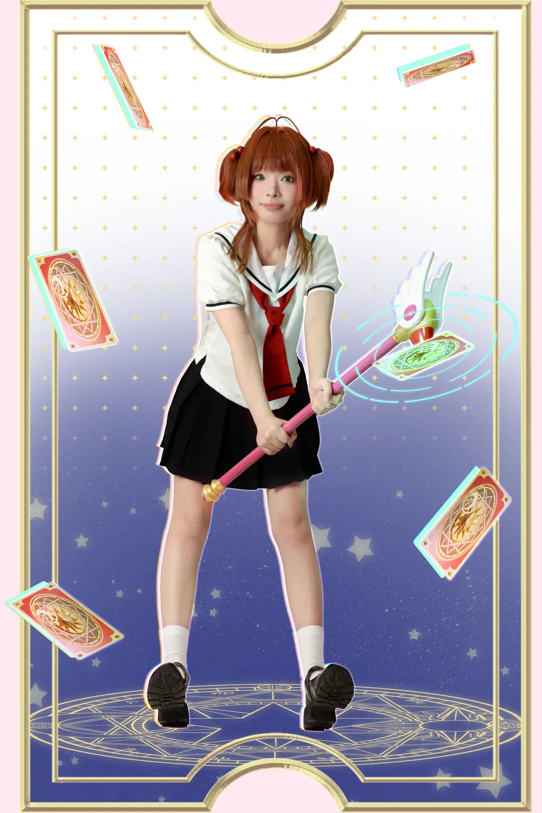 魔法少女, 二次元cosplay, 木之本櫻cos, 魔卡少女櫻, 友枝小學制服 - 第8張