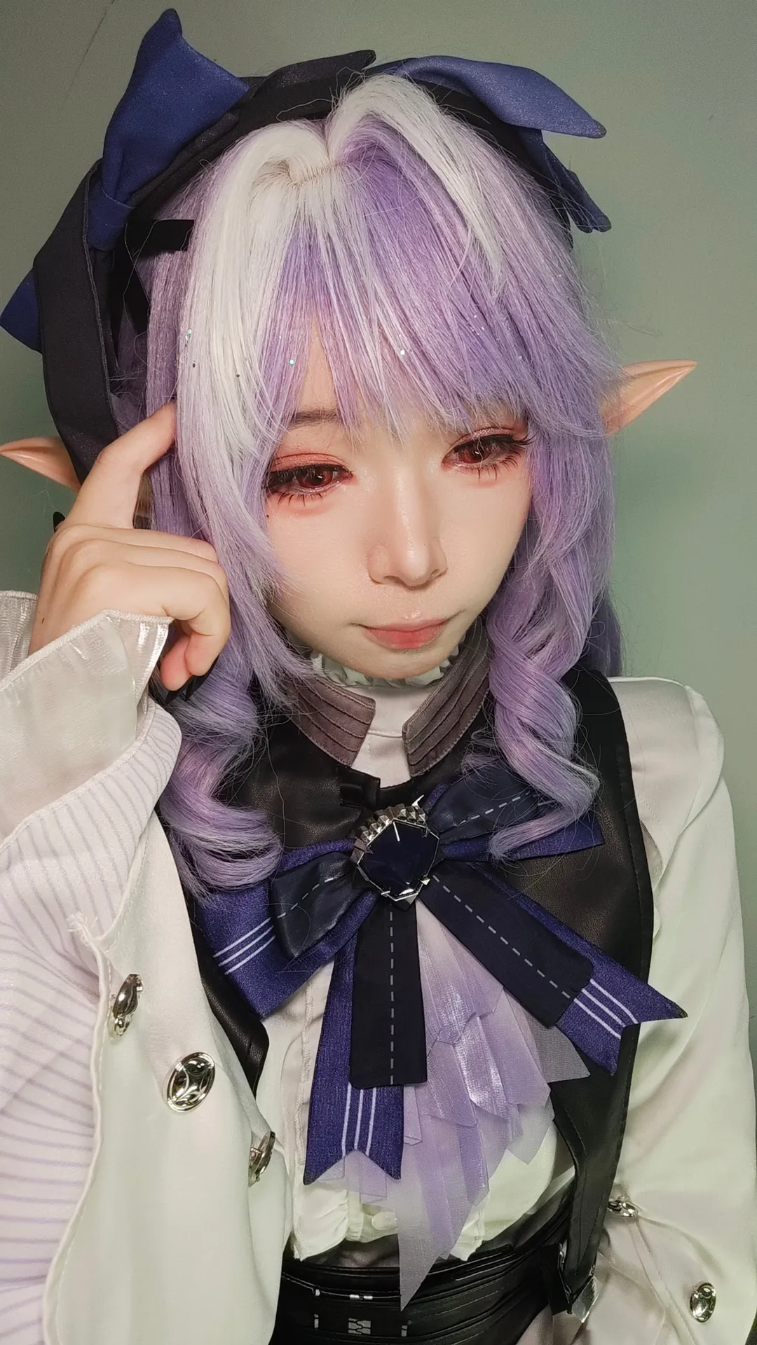 绝区零, 薇薇安cos, 精灵耳cosplay, 紫发cos, 反舌鸟 - 第1张