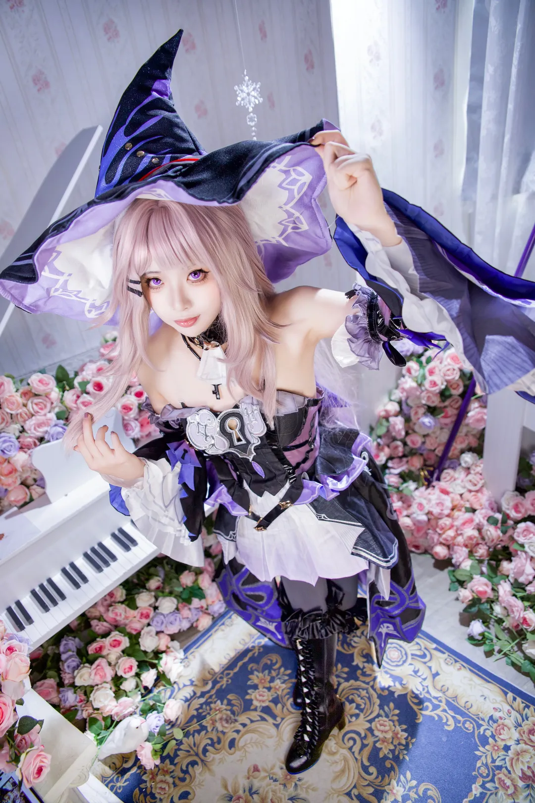 二次元摄影, 崩坏星穹铁道, 大黑塔cos, cosplay正片, 魔女穿搭 - 第1张