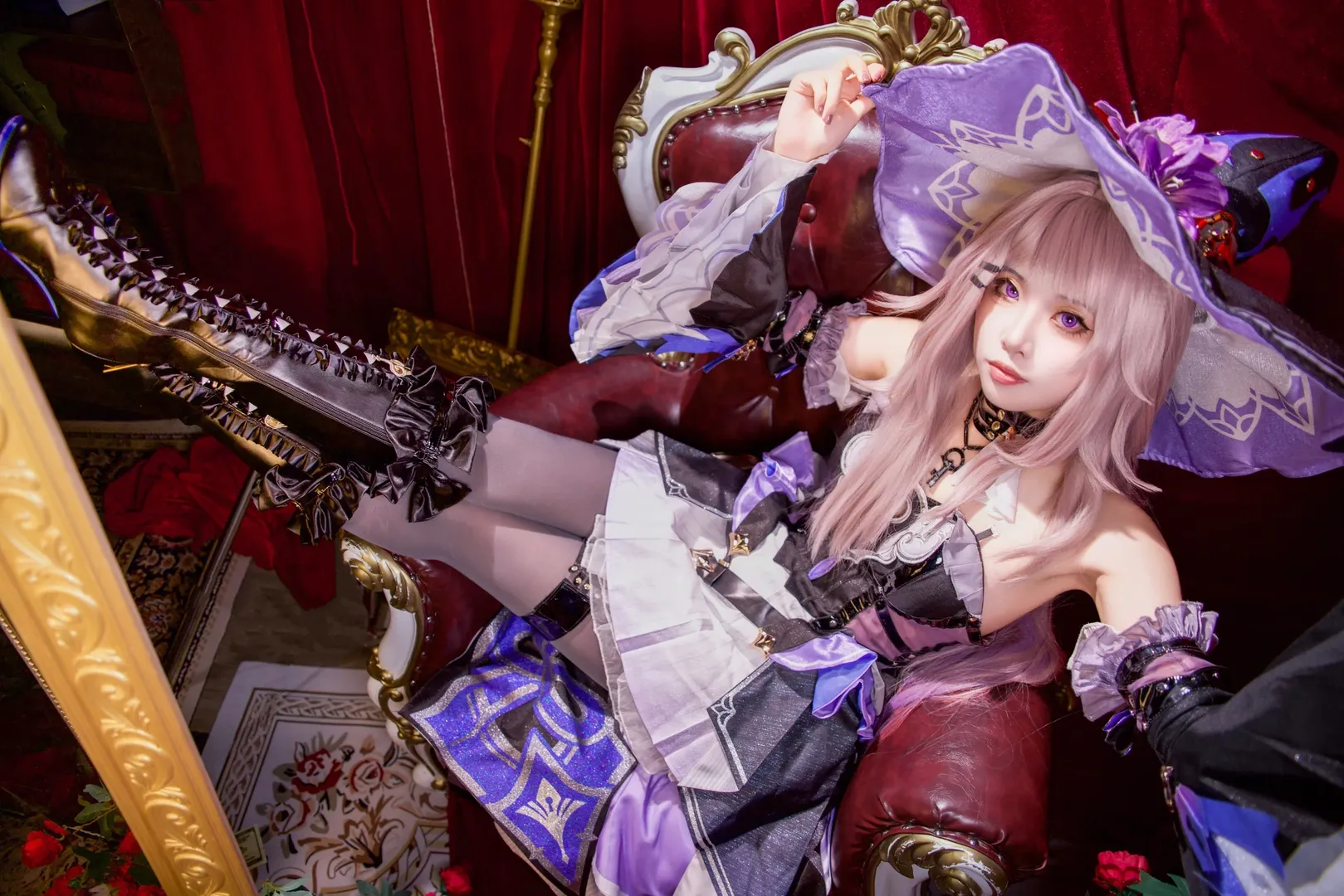 二次元摄影, 崩坏星穹铁道, 大黑塔cos, cosplay正片, 魔女穿搭 - 第2张
