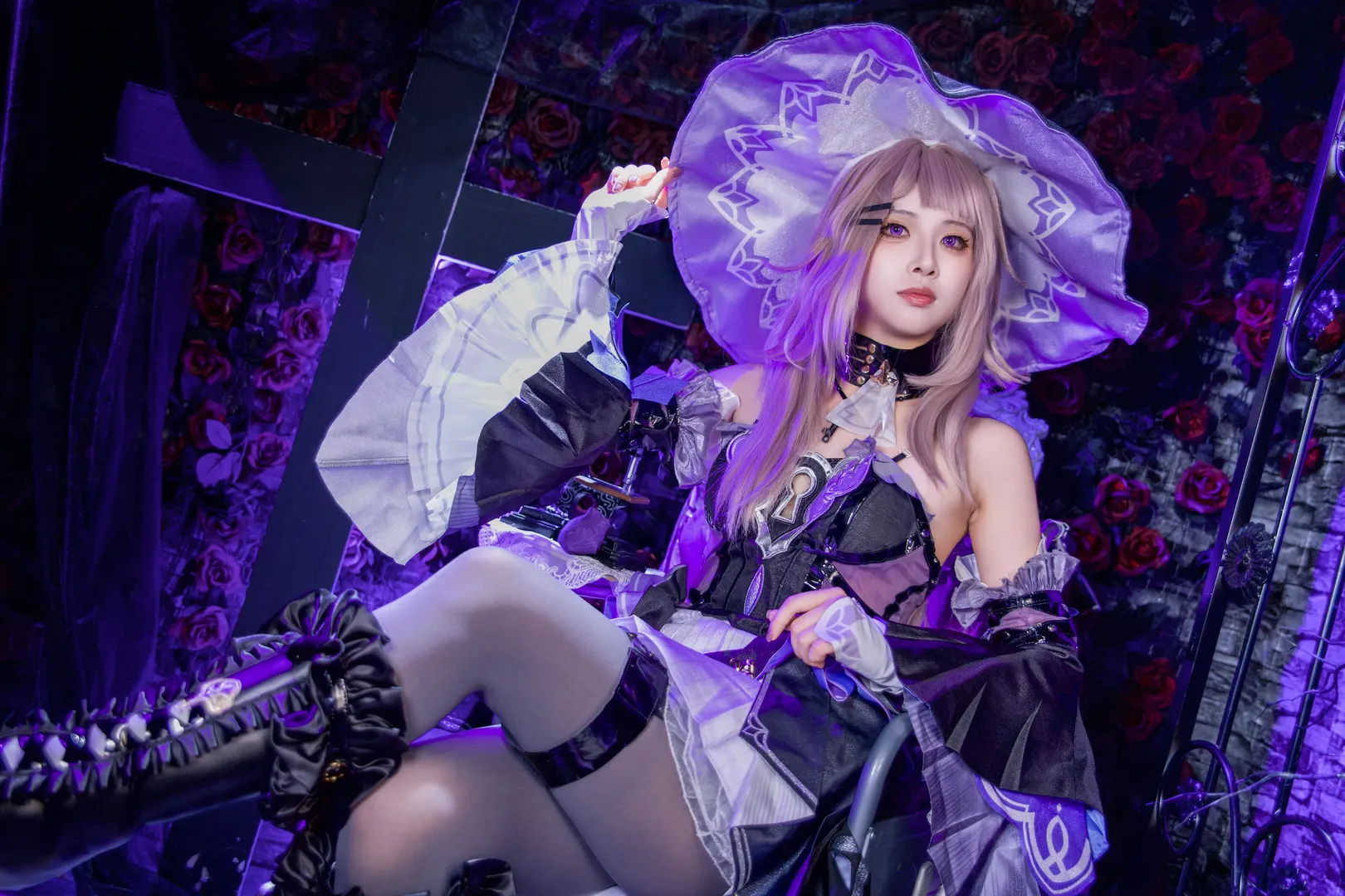 二次元摄影, 崩坏星穹铁道, 大黑塔cos, cosplay正片, 魔女穿搭 - 第3张