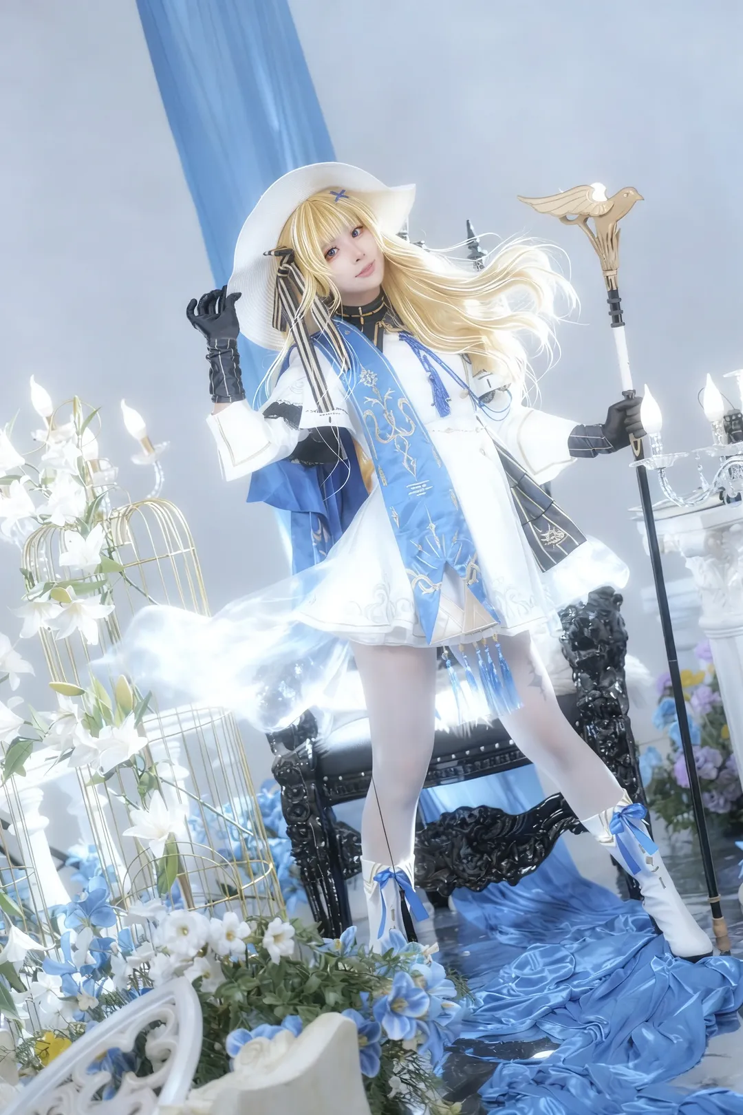 菲比cos, 鸣潮, cosplay正片, 实景棚拍, 白丝穿搭 - 第1张