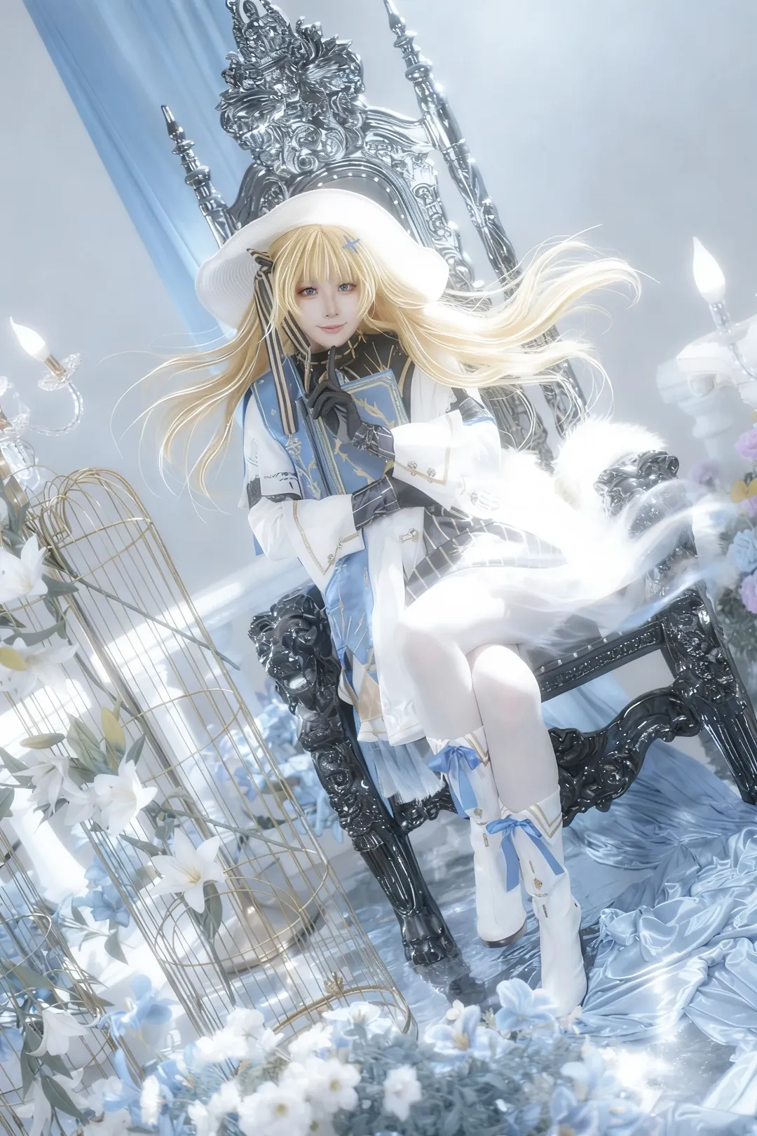 菲比cos, 鸣潮, cosplay正片, 实景棚拍, 白丝穿搭 - 第4张