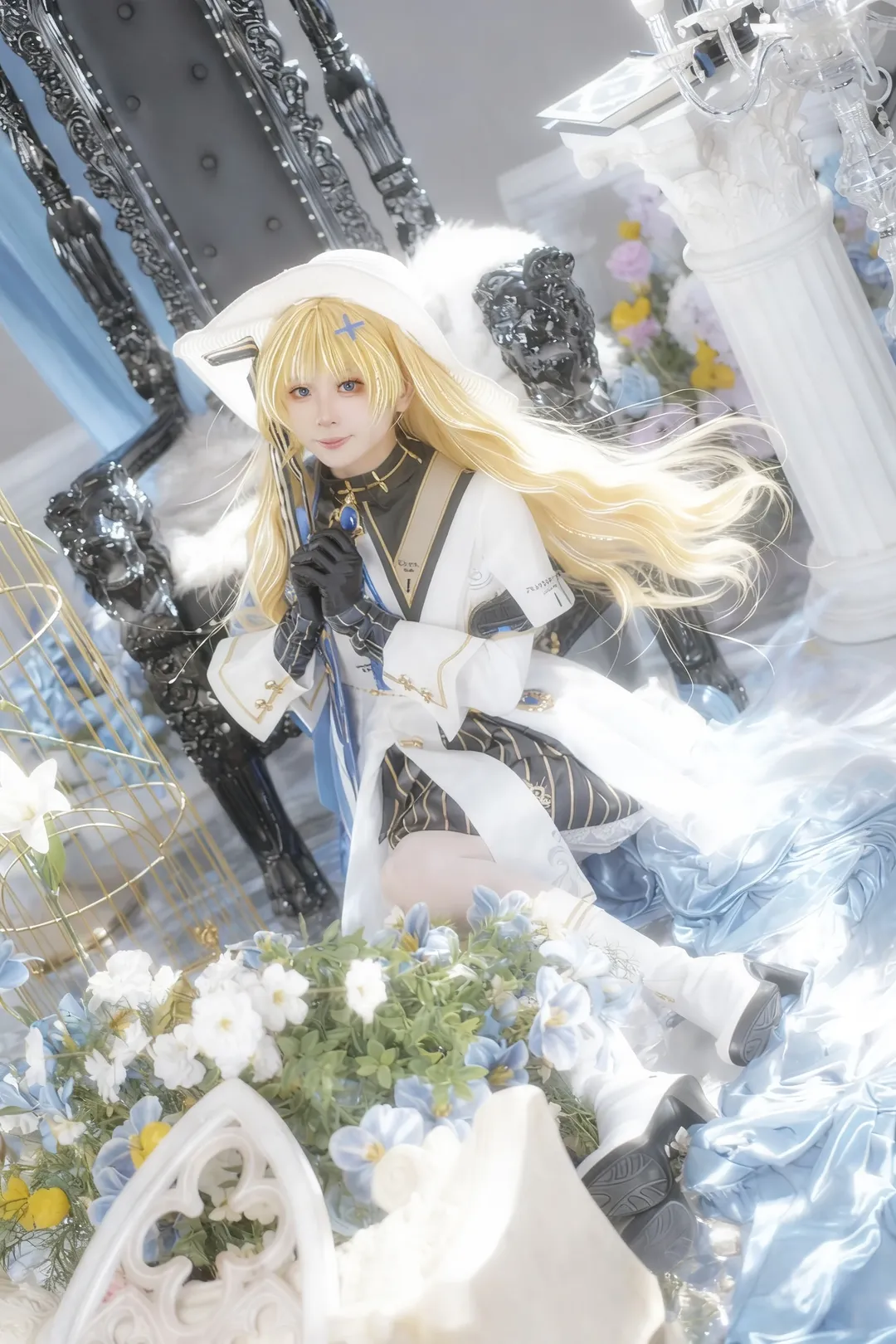 菲比cos, 鸣潮, cosplay正片, 实景棚拍, 白丝穿搭 - 第6张