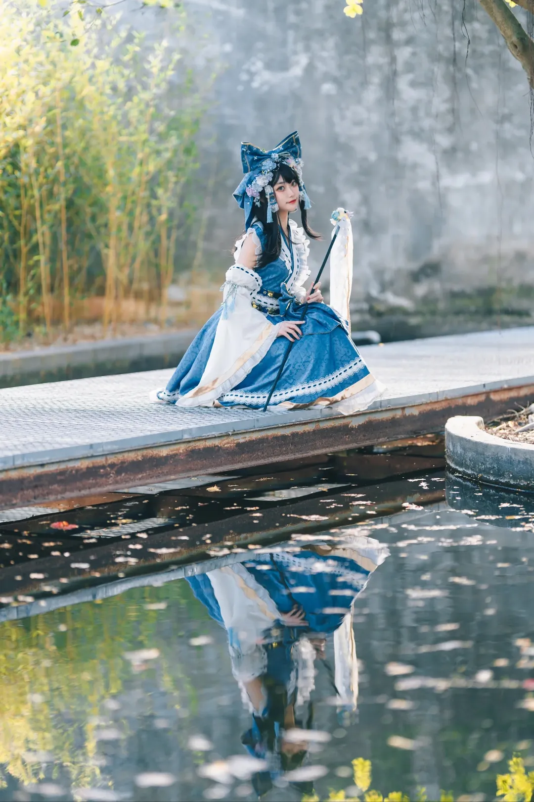 博丽灵梦cos, 青灵梦, 夏日cos, 東方project, 2p色cos - 第5张