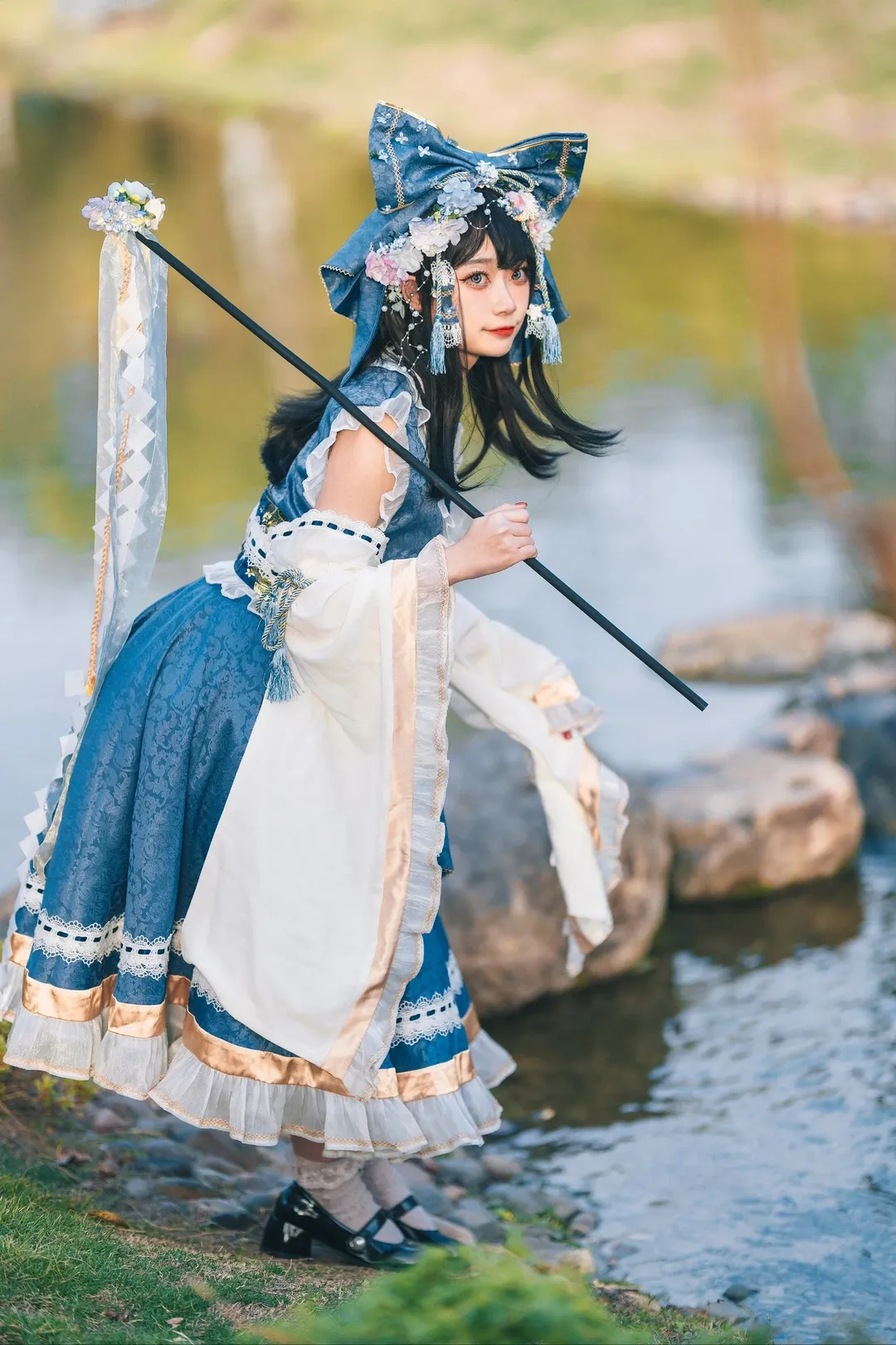 博丽灵梦cos, 青灵梦, 夏日cos, 東方project, 2p色cos - 第9张