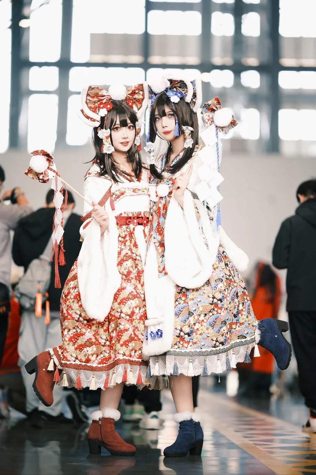 博麗霊夢コスプレ, 東方Project, イベント写真, 二次元コスプレ, 和風の冬服