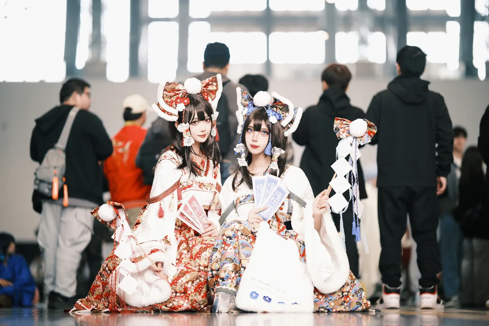 博丽灵梦cos, 东方project, 漫展返图, 二次元Cosplay, 和风冬装 - 第2张