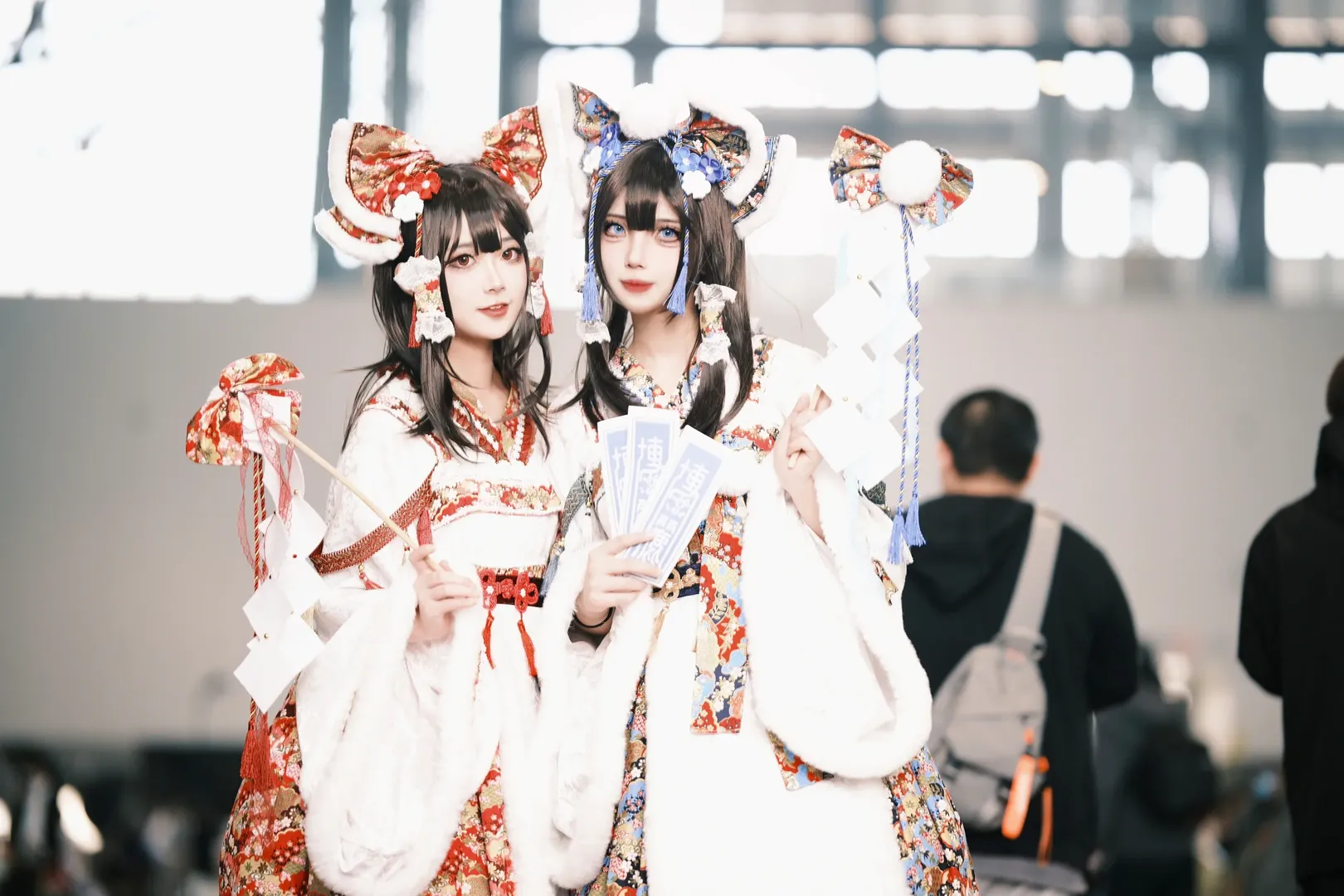 博丽灵梦cos, 东方project, 漫展返图, 二次元Cosplay, 和风冬装 - 第3张