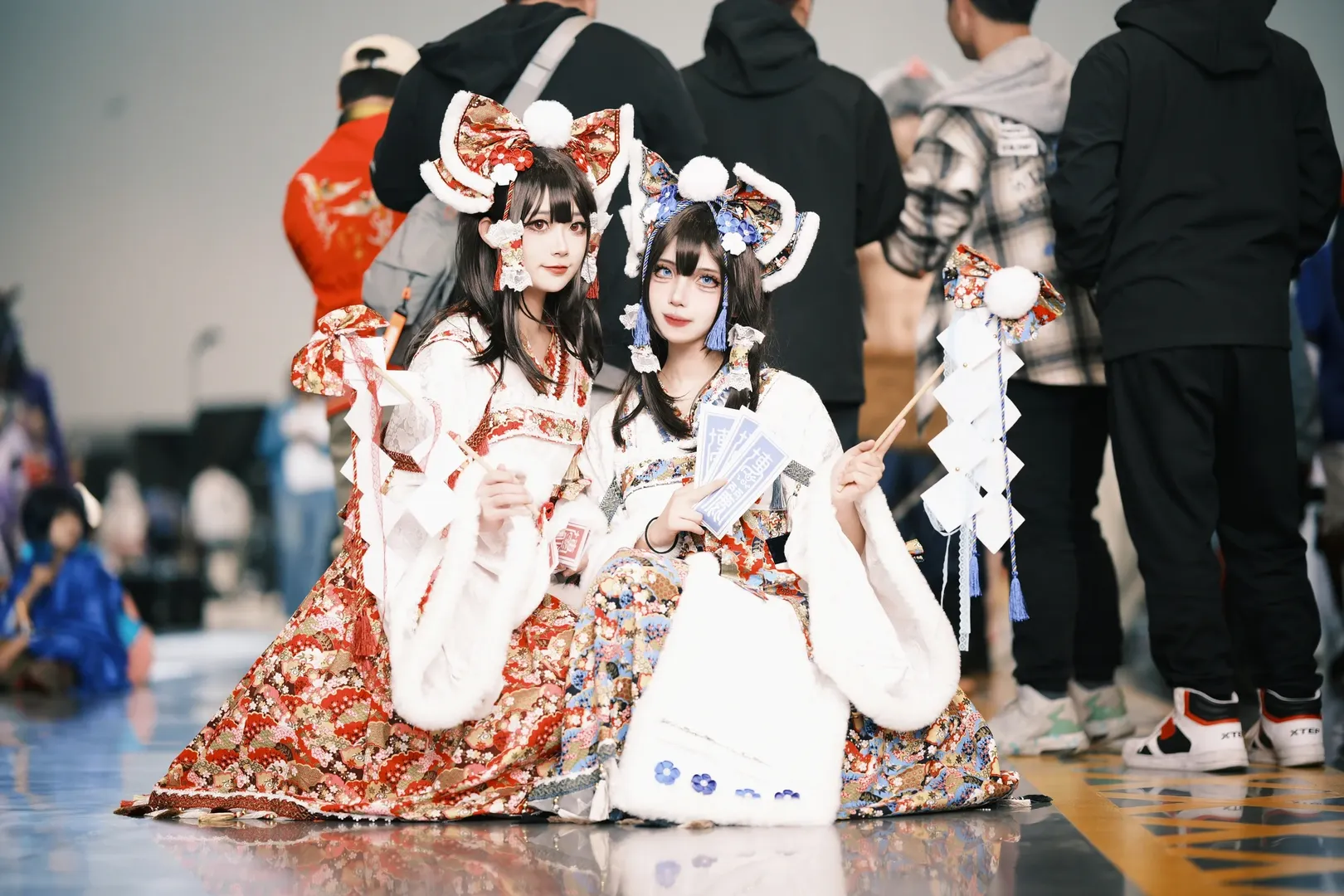 博丽灵梦cos, 东方project, 漫展返图, 二次元Cosplay, 和风冬装 - 第4张