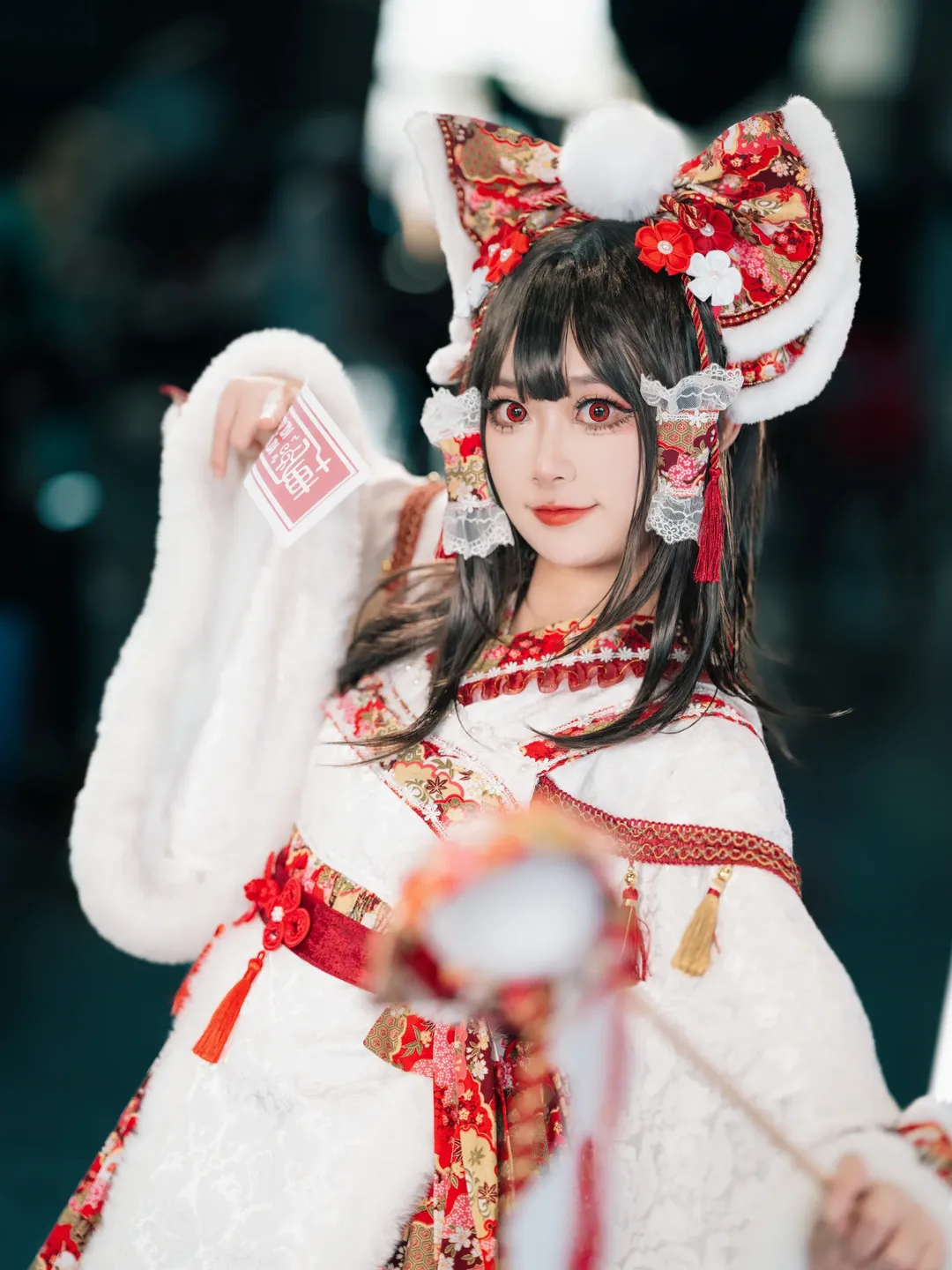 Reimu Hakurei Cosplay, Touhou Project, Anime convention, Shrine maiden cosplay, ACG Renaissance - Image 11