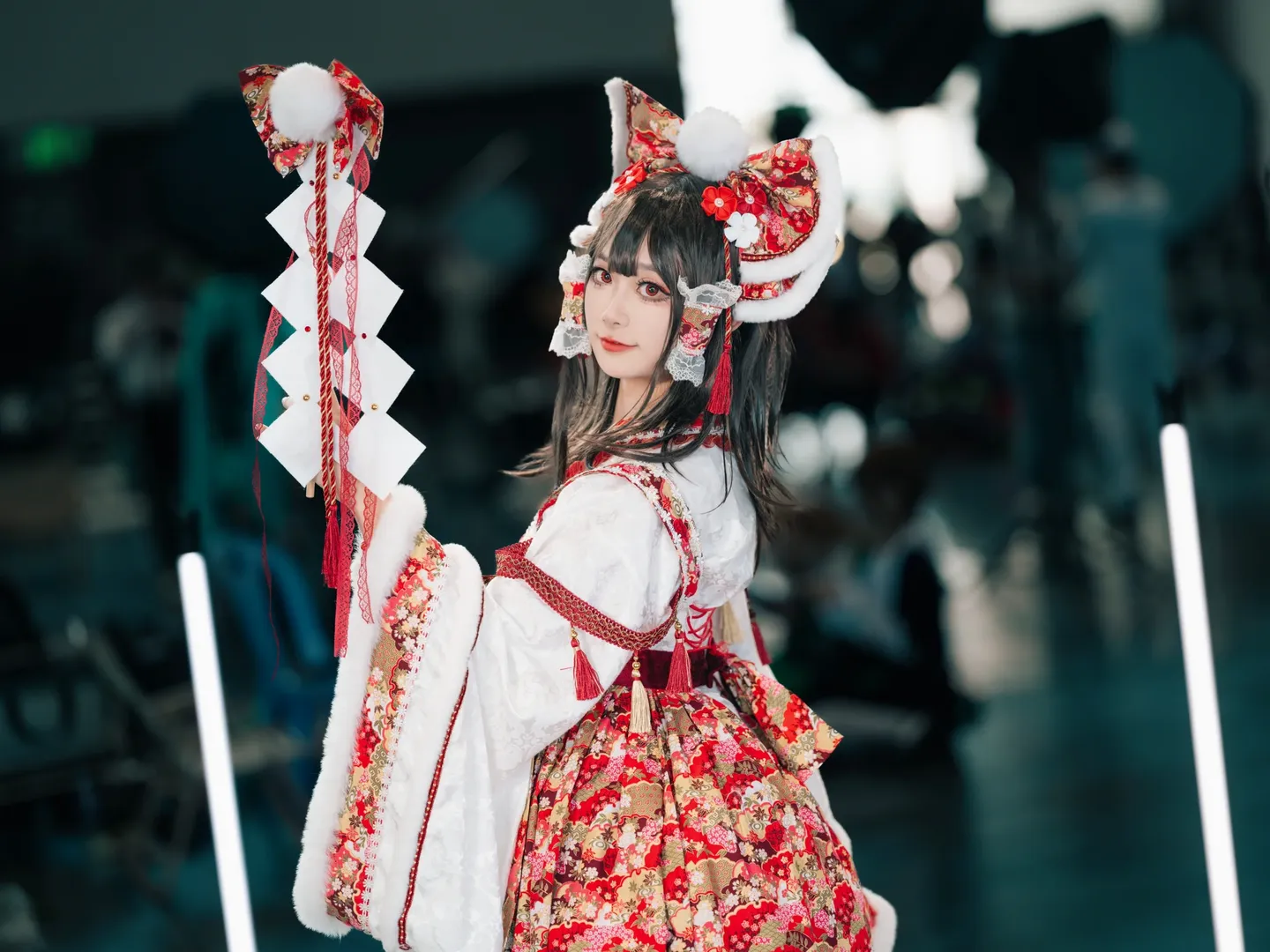 Reimu Hakurei Cosplay, Touhou Project, Anime convention, Shrine maiden cosplay, ACG Renaissance - Image 8