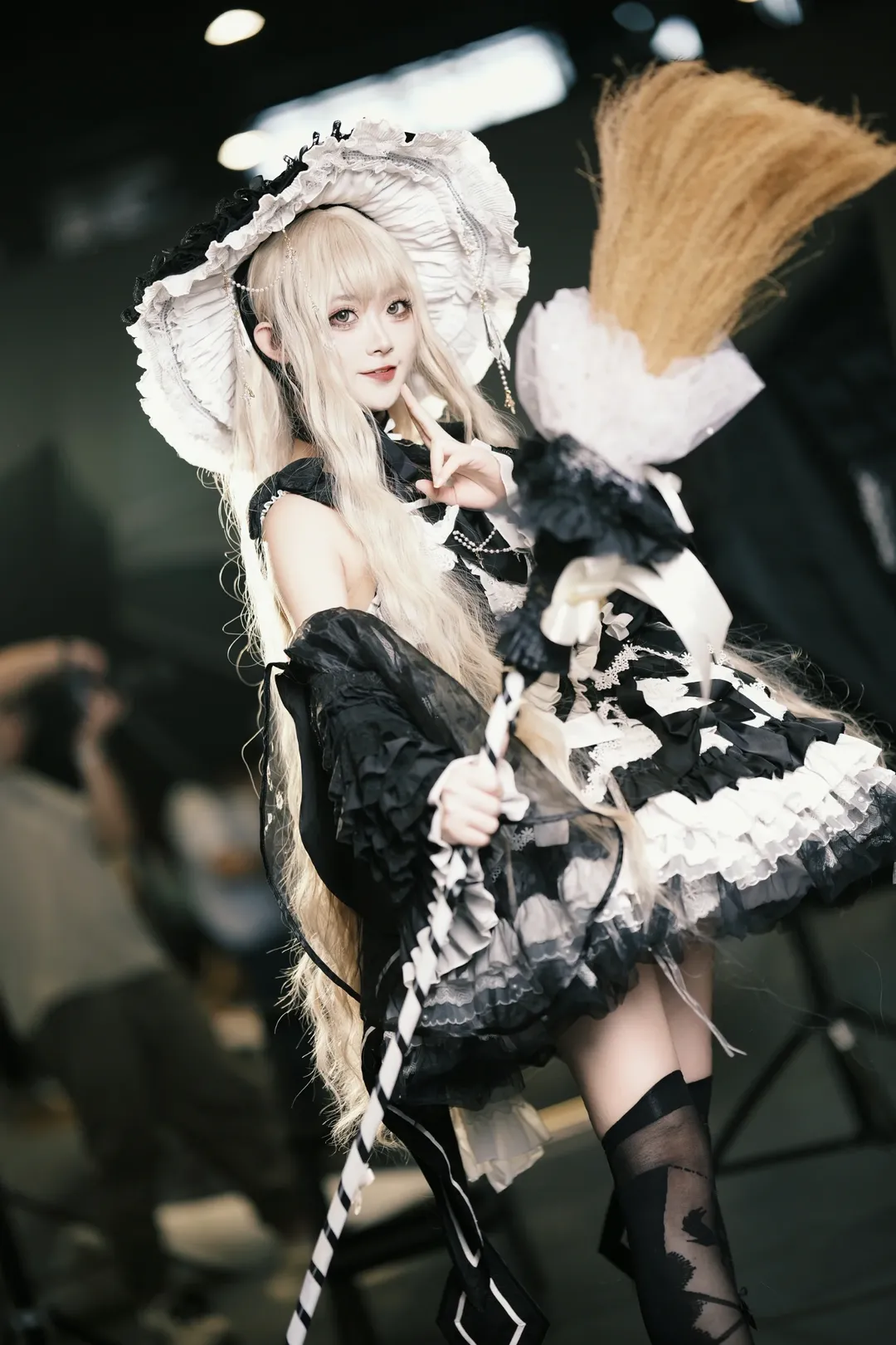 魔理沙cos, 东方Project, Lolita风格, 漫展场照, 黑白魔女 - 第4张