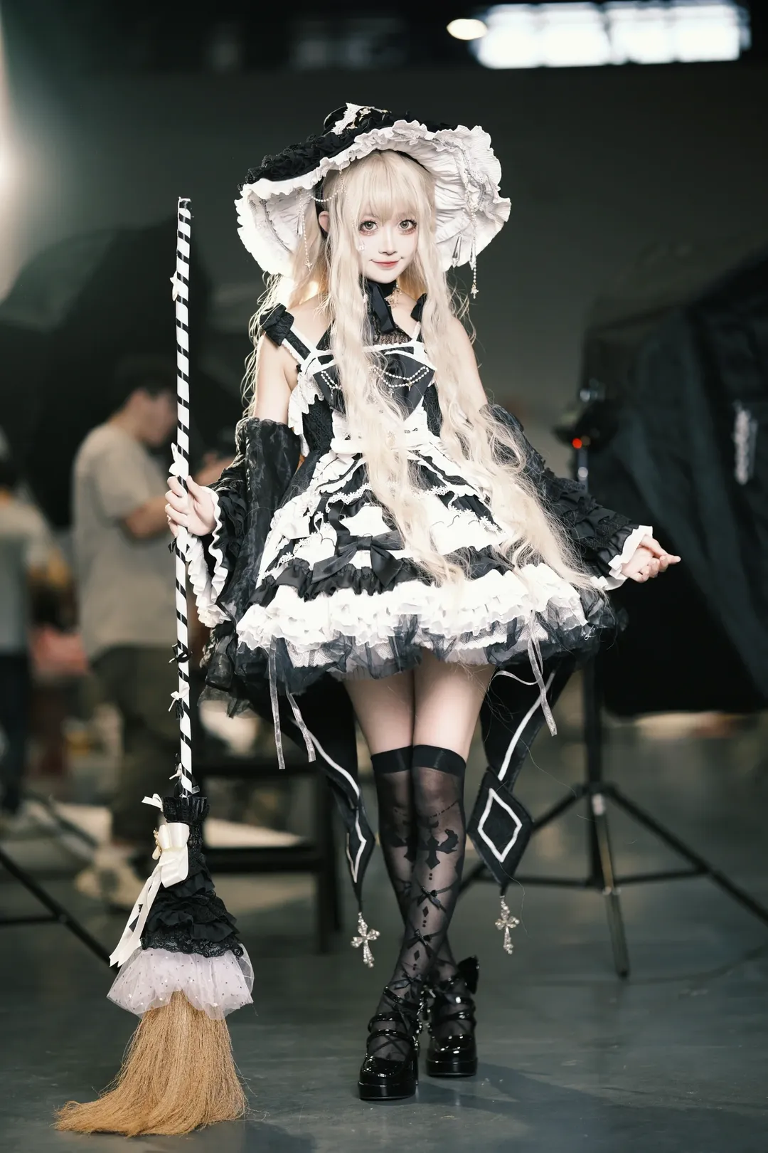 魔理沙cos, 东方Project, Lolita风格, 漫展场照, 黑白魔女 - 第5张