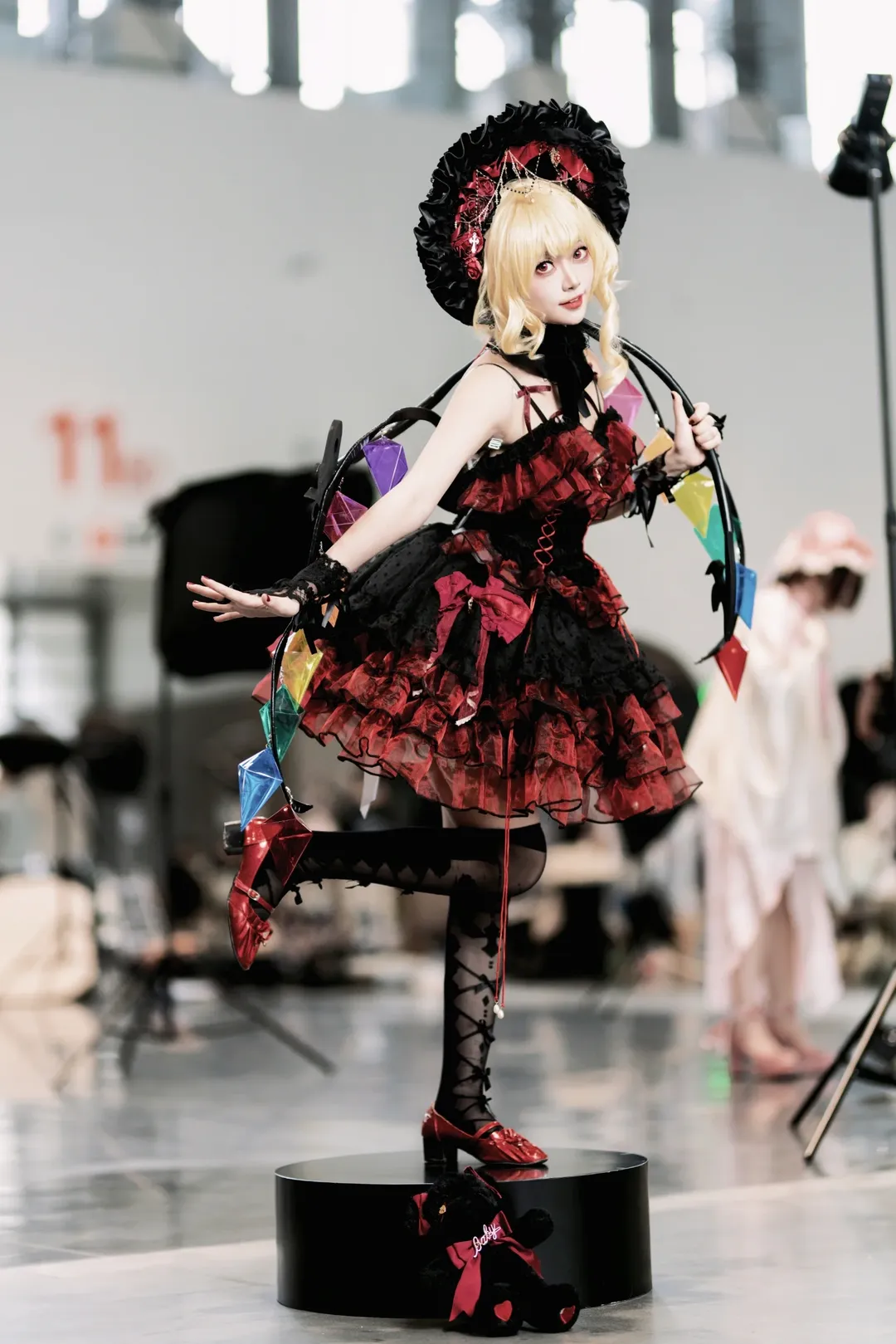 Anime-style photography, Anime convention cosplay, Flandre Scarlet Cosplay, Gothic style outfit, Touhou Project