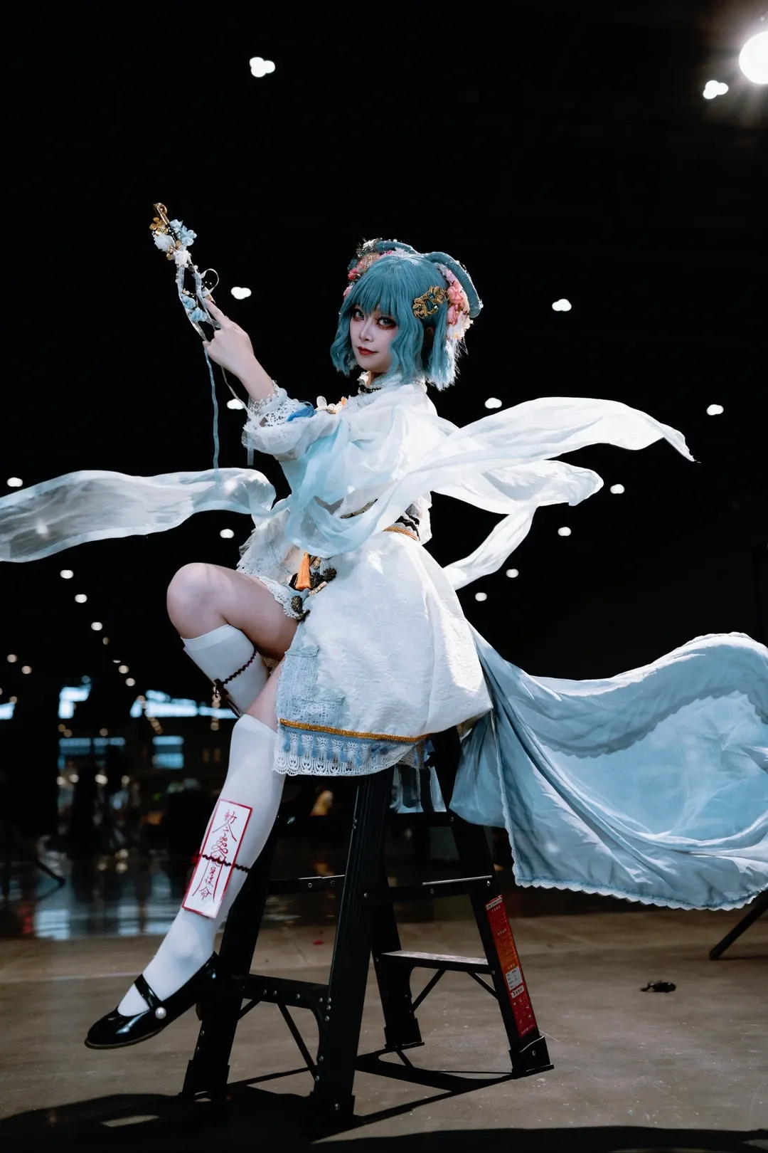 東方Project, 霍青娥コスプレ, アニメイベントのポーズ参考, 中国仙侠コスプレ, ロングパイプの撮影ポーズ - 10枚目