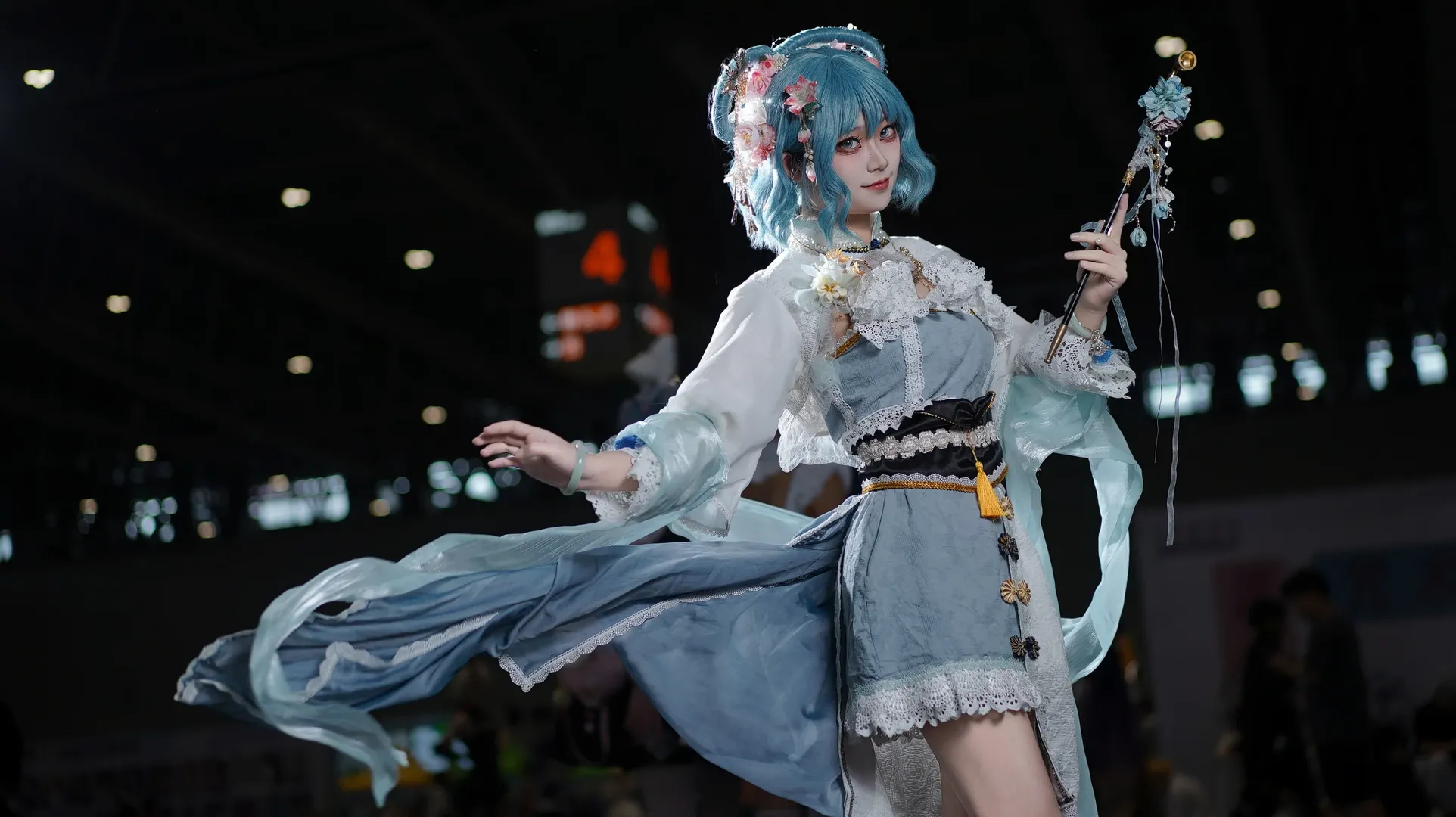 東方Project, 霍青娥コスプレ, アニメイベントのポーズ参考, 中国仙侠コスプレ, ロングパイプの撮影ポーズ - 13枚目