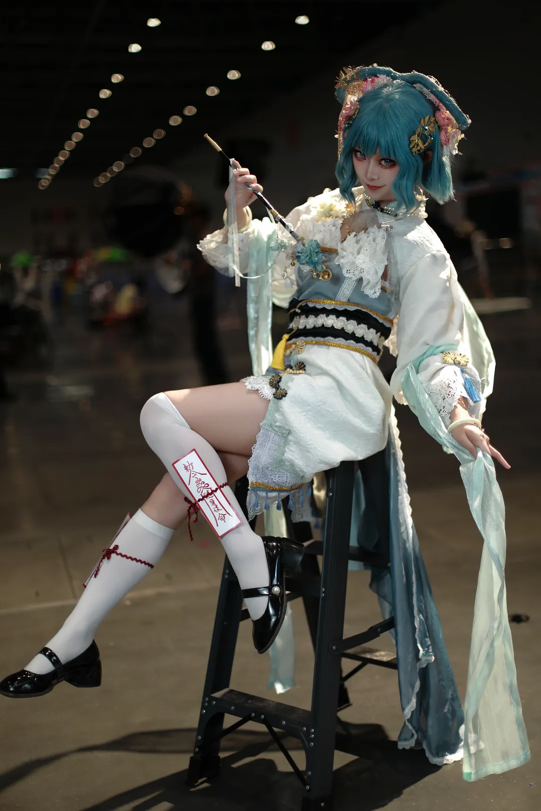 東方Project, 霍青娥コスプレ, アニメイベントのポーズ参考, 中国仙侠コスプレ, ロングパイプの撮影ポーズ - 17枚目