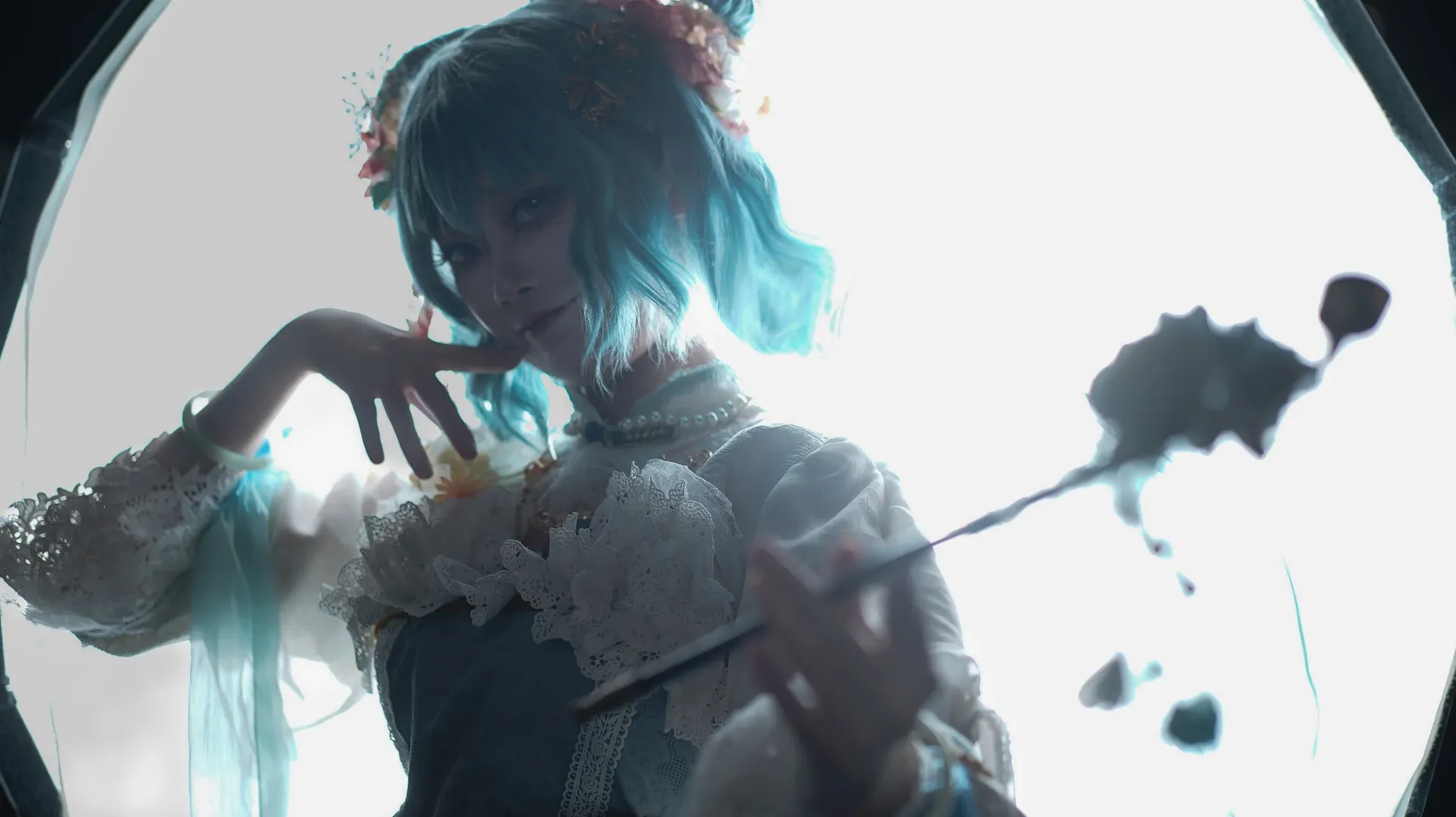 東方Project, 霍青娥コスプレ, アニメイベントのポーズ参考, 中国仙侠コスプレ, ロングパイプの撮影ポーズ - 9枚目
