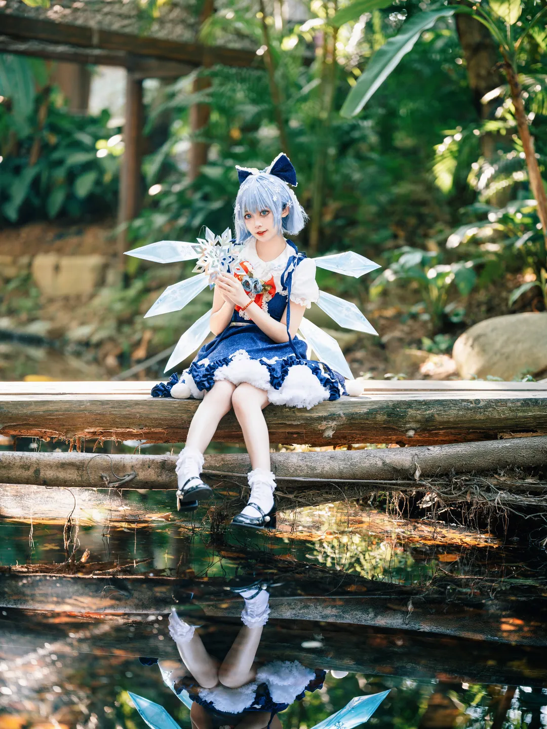 东方project, cosplay摄影, 琪露诺cos, 户外人像, 冰晶少女 - 第8张