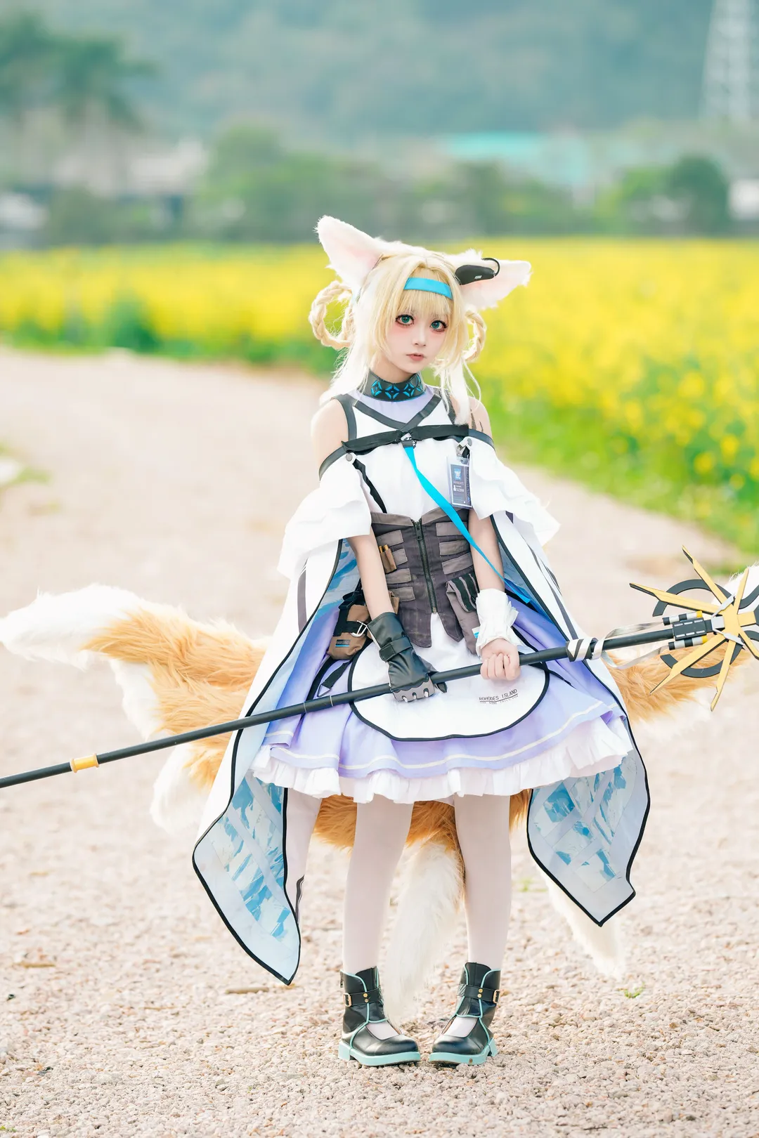 明日方舟, 铃兰cos, 九尾狐, cosplay摄影, 春日外景 - 第1张